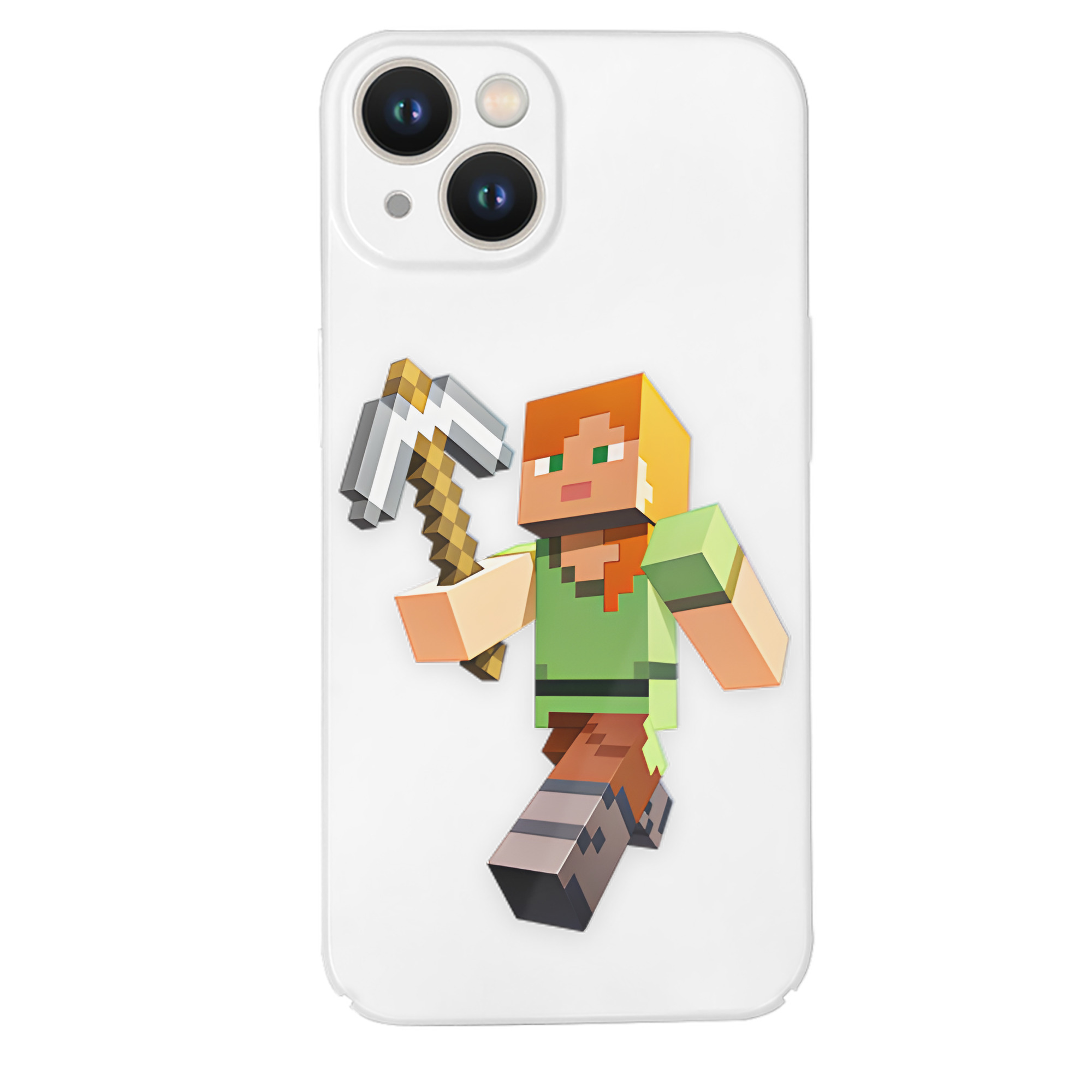 （画像用） マインクラフト ブロックの世界 Minecraft MC Block world 【iPhone 14シリーズ対応】ハードケース