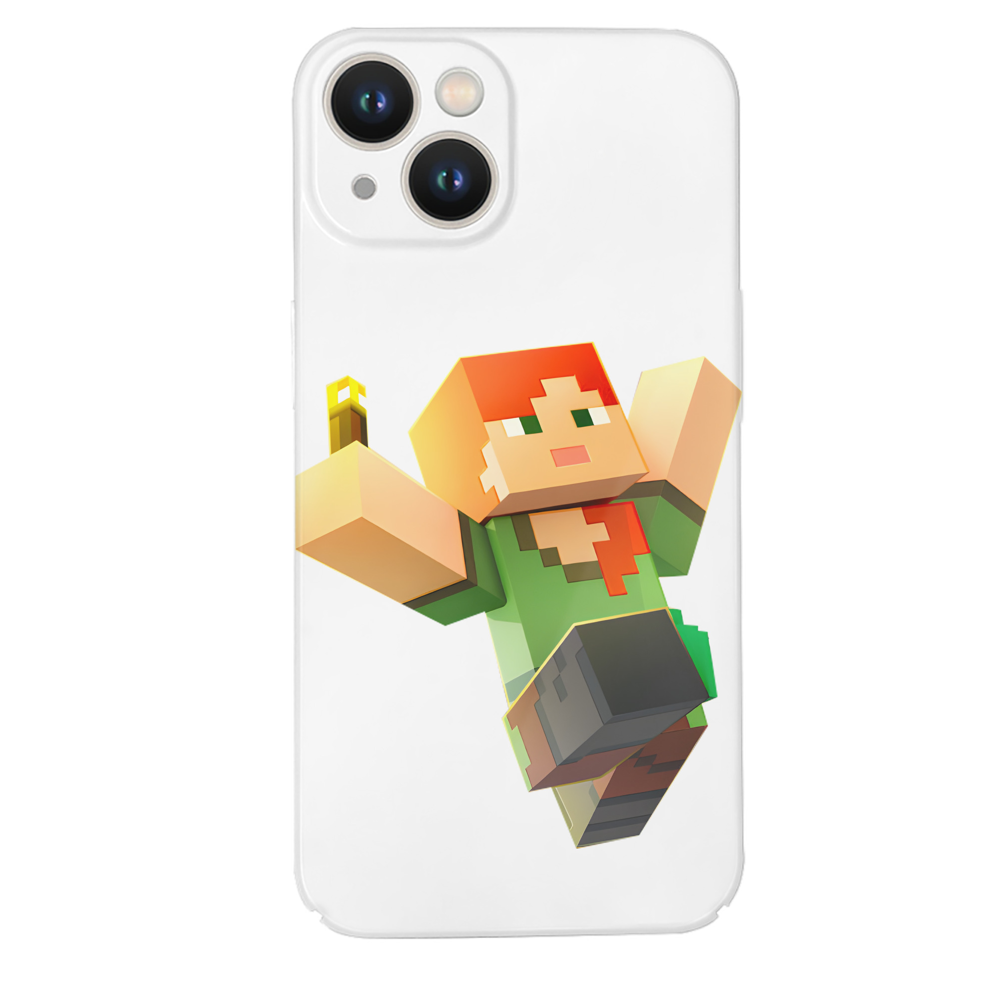 （画像用） マインクラフト ブロックの世界 Minecraft MC Block world 【iPhone 14シリーズ対応】ハードケース