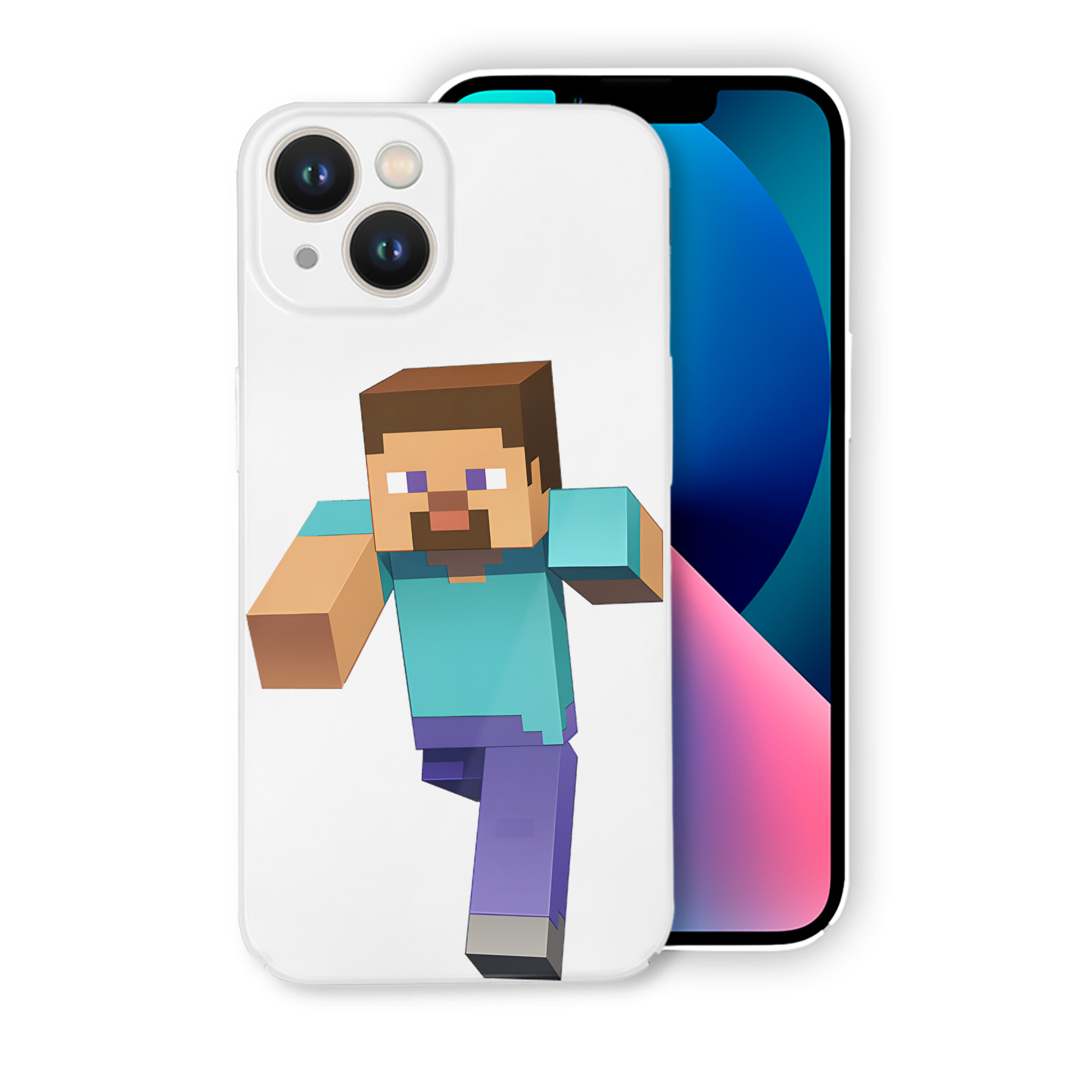 （画像用） マインクラフト ブロックの世界 Minecraft MC Block world 【iPhone 14シリーズ対応】ハードケース