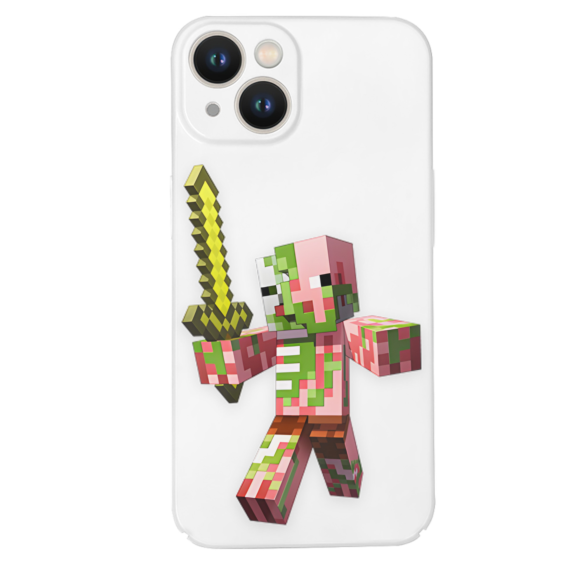 （画像用） マインクラフト ブロックの世界 Minecraft MC Block world 【iPhone 14シリーズ対応】ハードケース