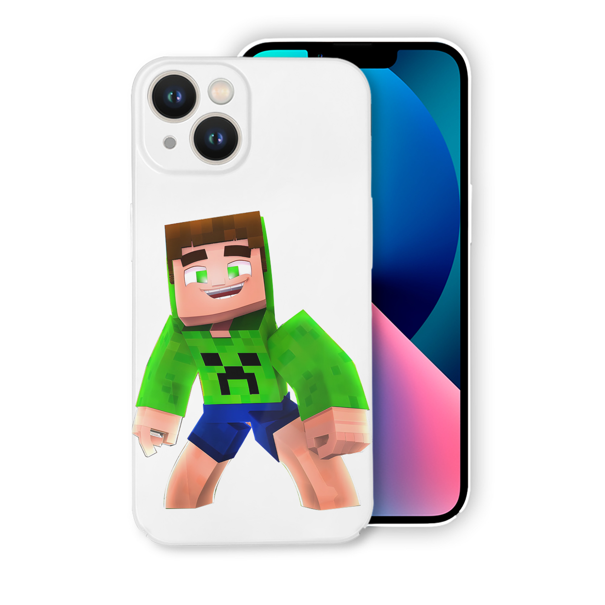 （画像用） マインクラフト ブロックの世界 Minecraft MC Block world 【iPhone 14シリーズ対応】ハードケース