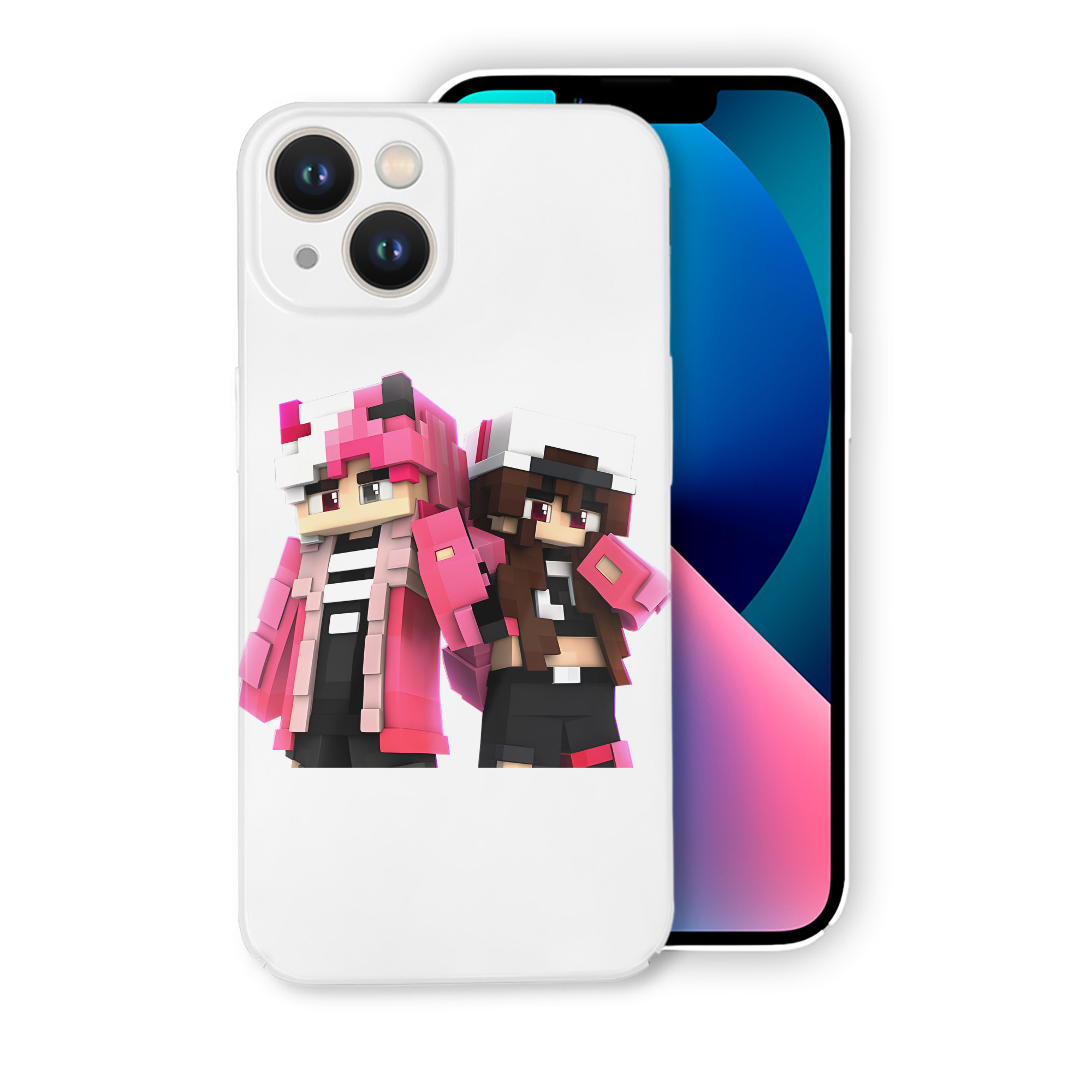 （画像用） マインクラフト ブロックの世界 Minecraft MC Block world 【iPhone 14シリーズ対応】ハードケース