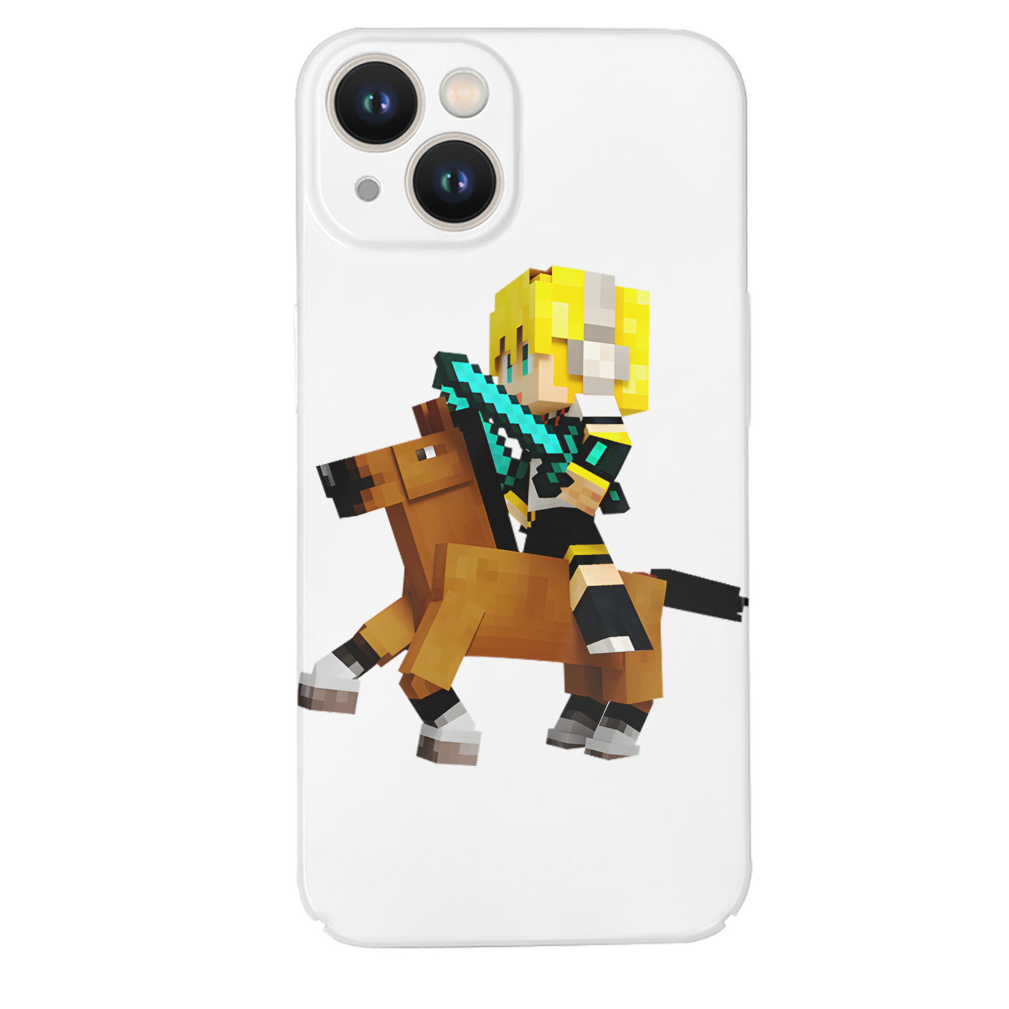（画像用） マインクラフト ブロックの世界 Minecraft MC Block world 【iPhone 14シリーズ対応】ハードケース