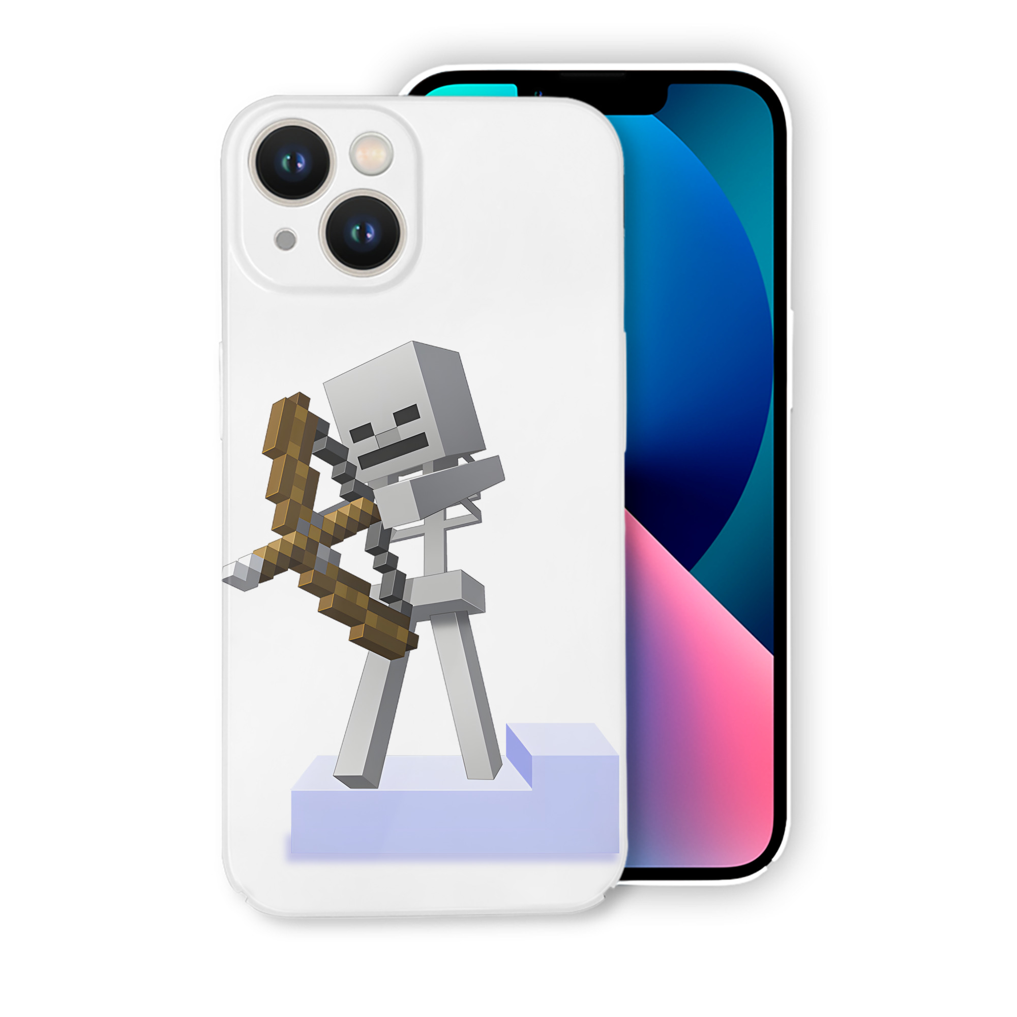 （画像用） マインクラフト ブロックの世界 Minecraft MC Block world 【iPhone 14シリーズ対応】ハードケース