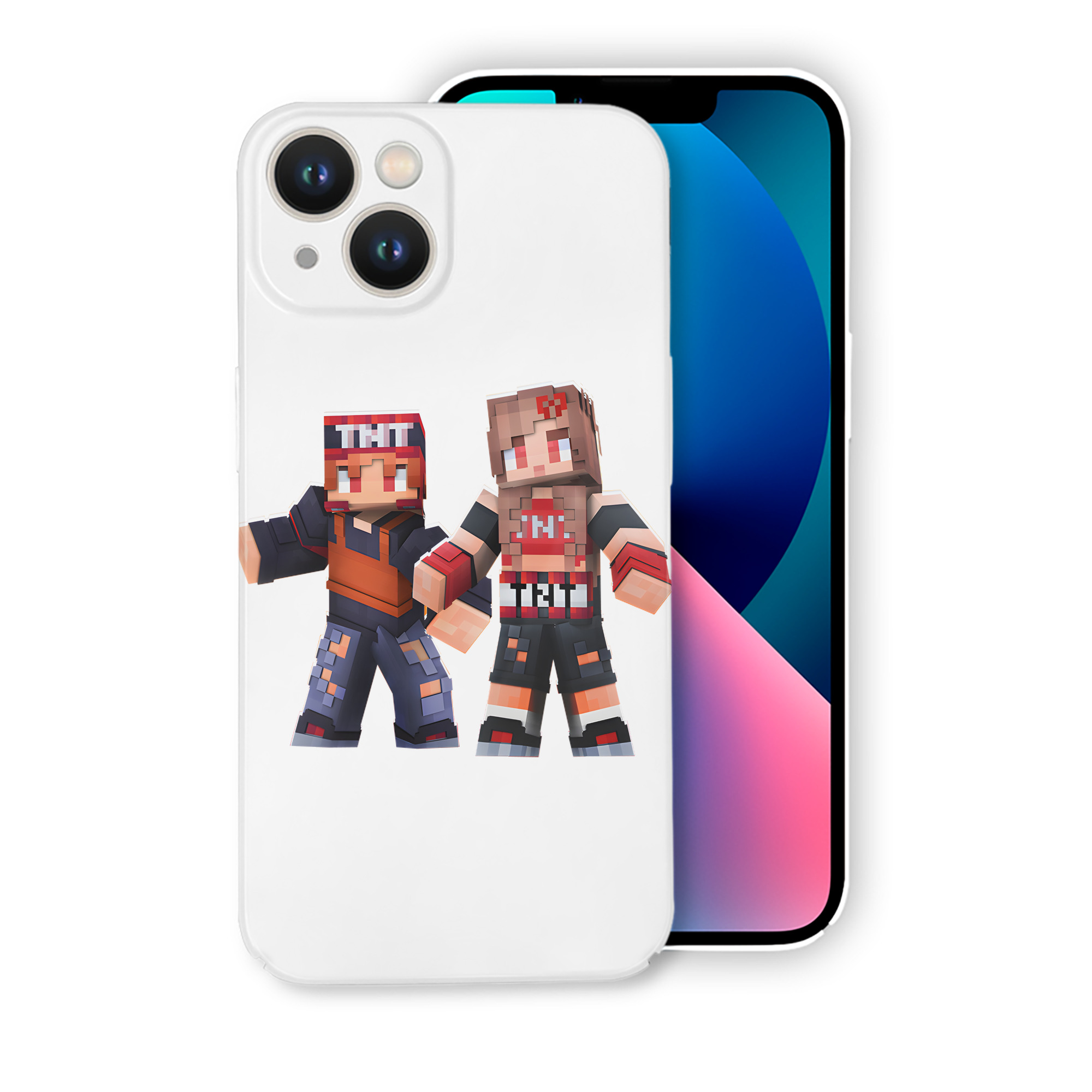 （画像用） マインクラフト ブロックの世界 Minecraft MC Block world 【iPhone 14シリーズ対応】ハードケース