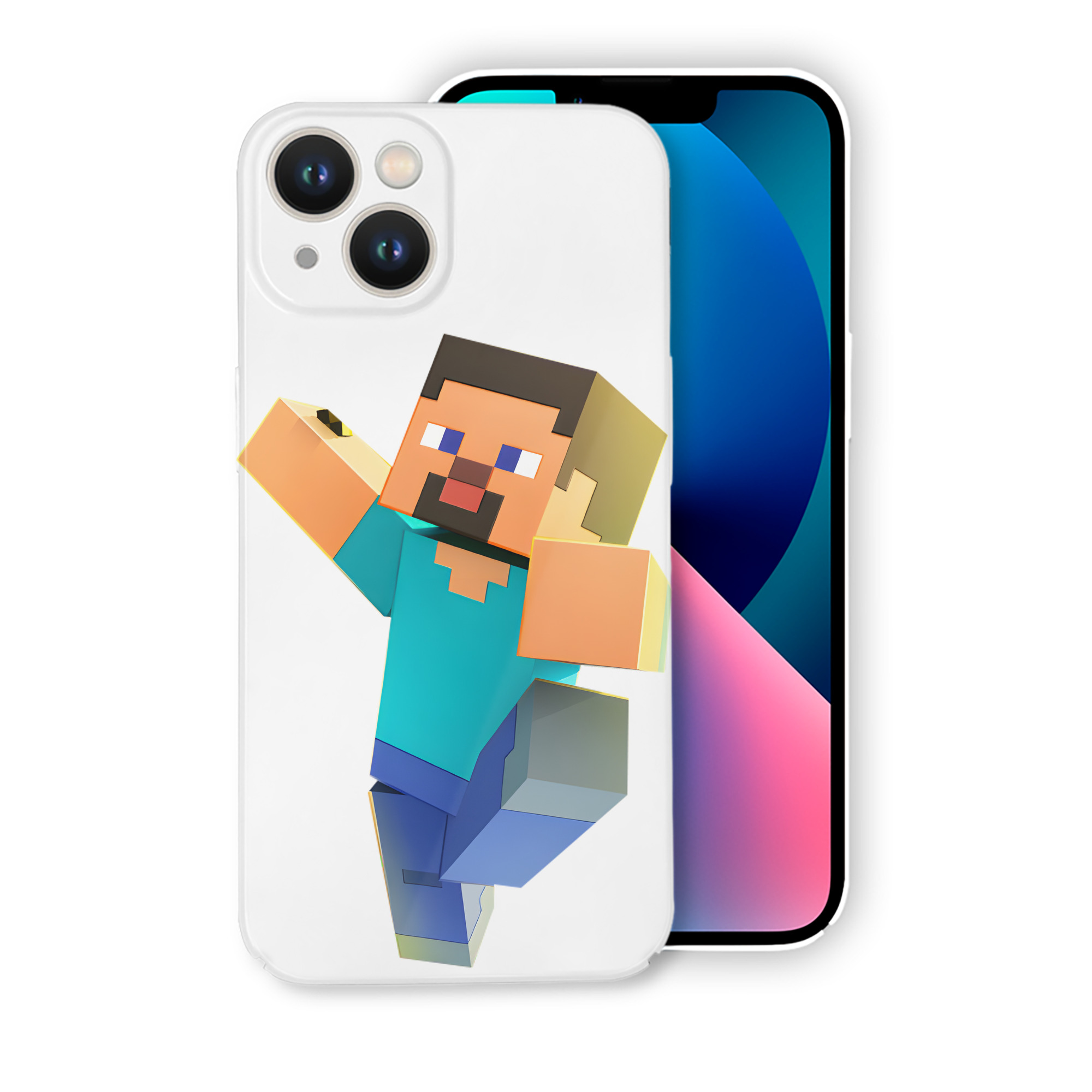 （画像用） マインクラフト ブロックの世界 Minecraft MC Block world 【iPhone 14シリーズ対応】ハードケース
