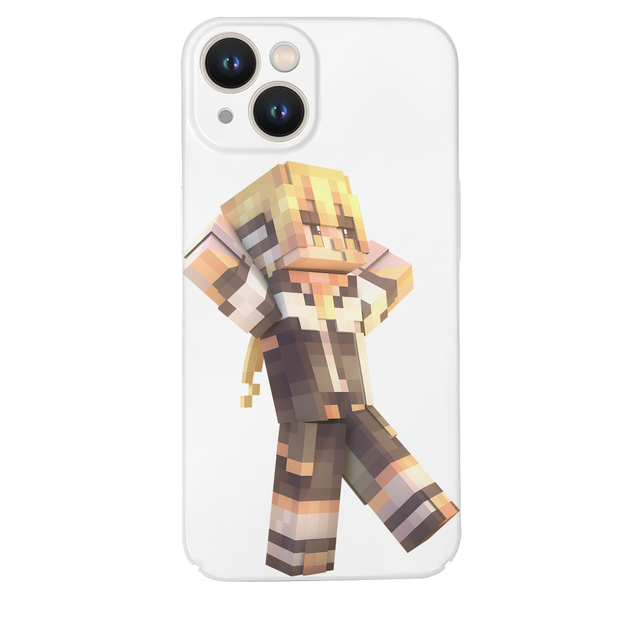 （画像用） マインクラフト ブロックの世界 Minecraft MC Block world 【iPhone 14シリーズ対応】ハードケース
