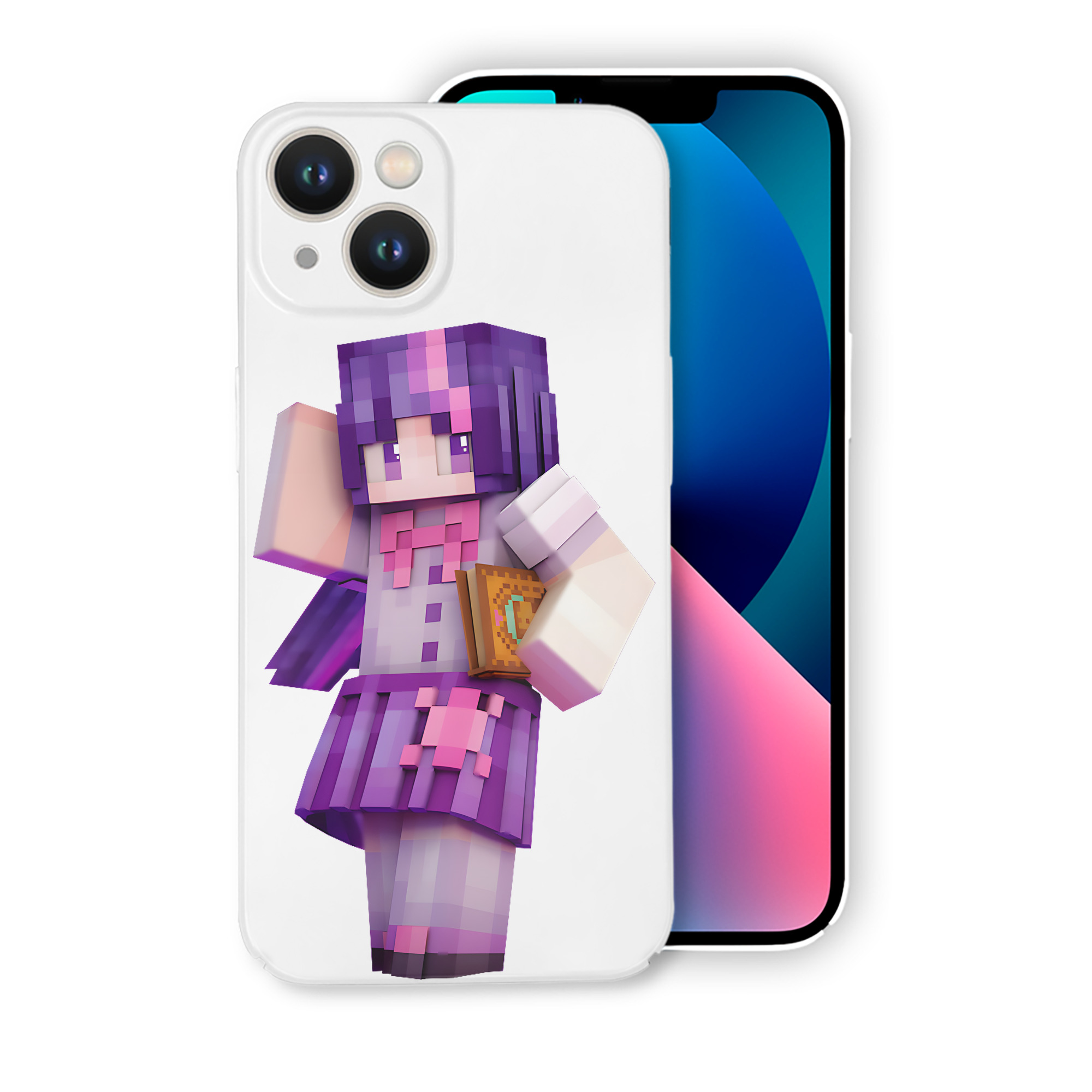 （画像用） マインクラフト ブロックの世界 Minecraft MC Block world 【iPhone 14シリーズ対応】ハードケース
