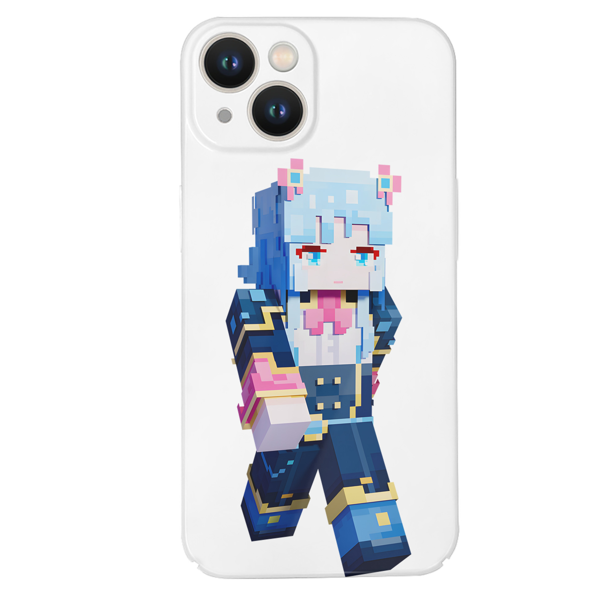 （画像用） マインクラフト ブロックの世界 Minecraft MC Block world 【iPhone 14シリーズ対応】ハードケース