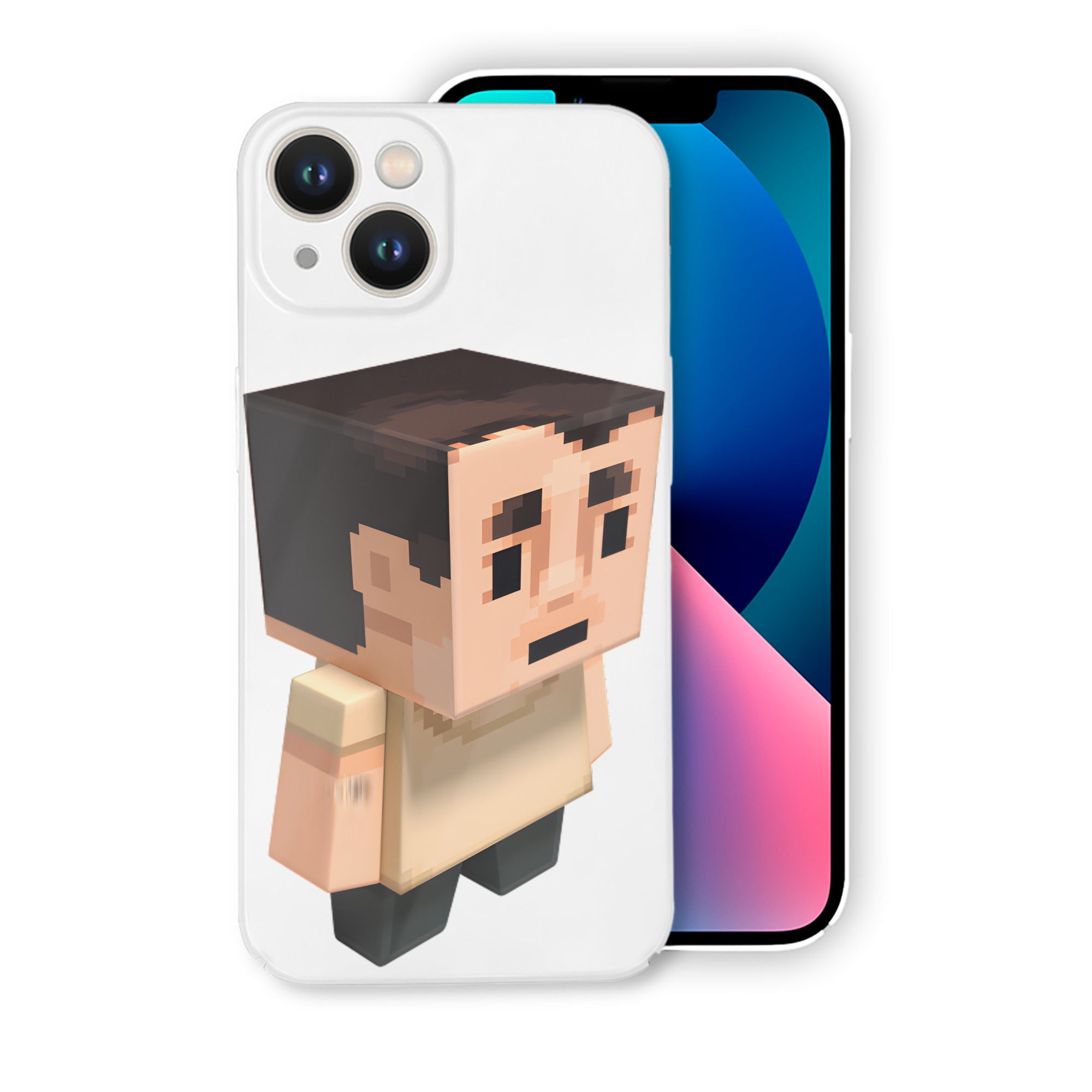 （画像用） マインクラフト ブロックの世界 Minecraft MC Block world 【iPhone 14シリーズ対応】ハードケース