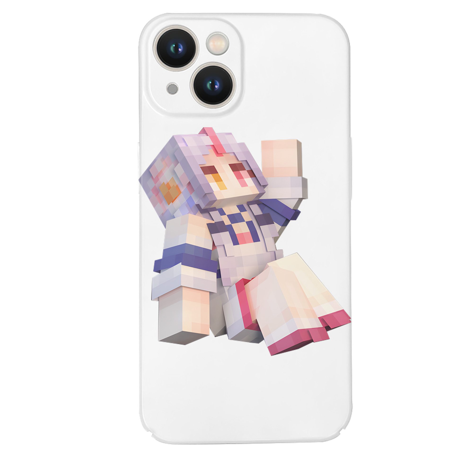 （画像用） マインクラフト ブロックの世界 Minecraft MC Block world 【iPhone 14シリーズ対応】ハードケース
