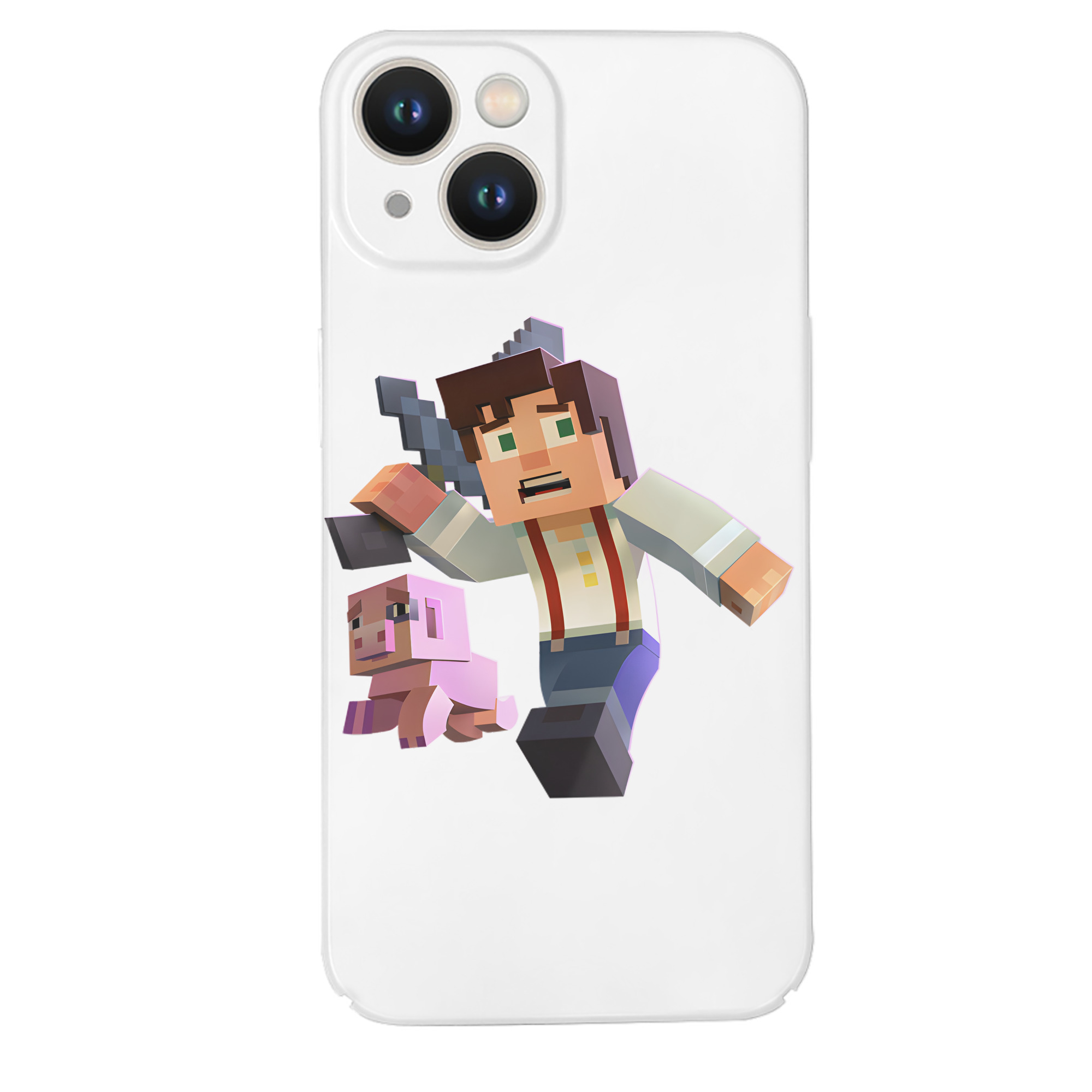 （画像用） マインクラフト ブロックの世界 Minecraft MC Block world 【iPhone 14シリーズ対応】ハードケース
