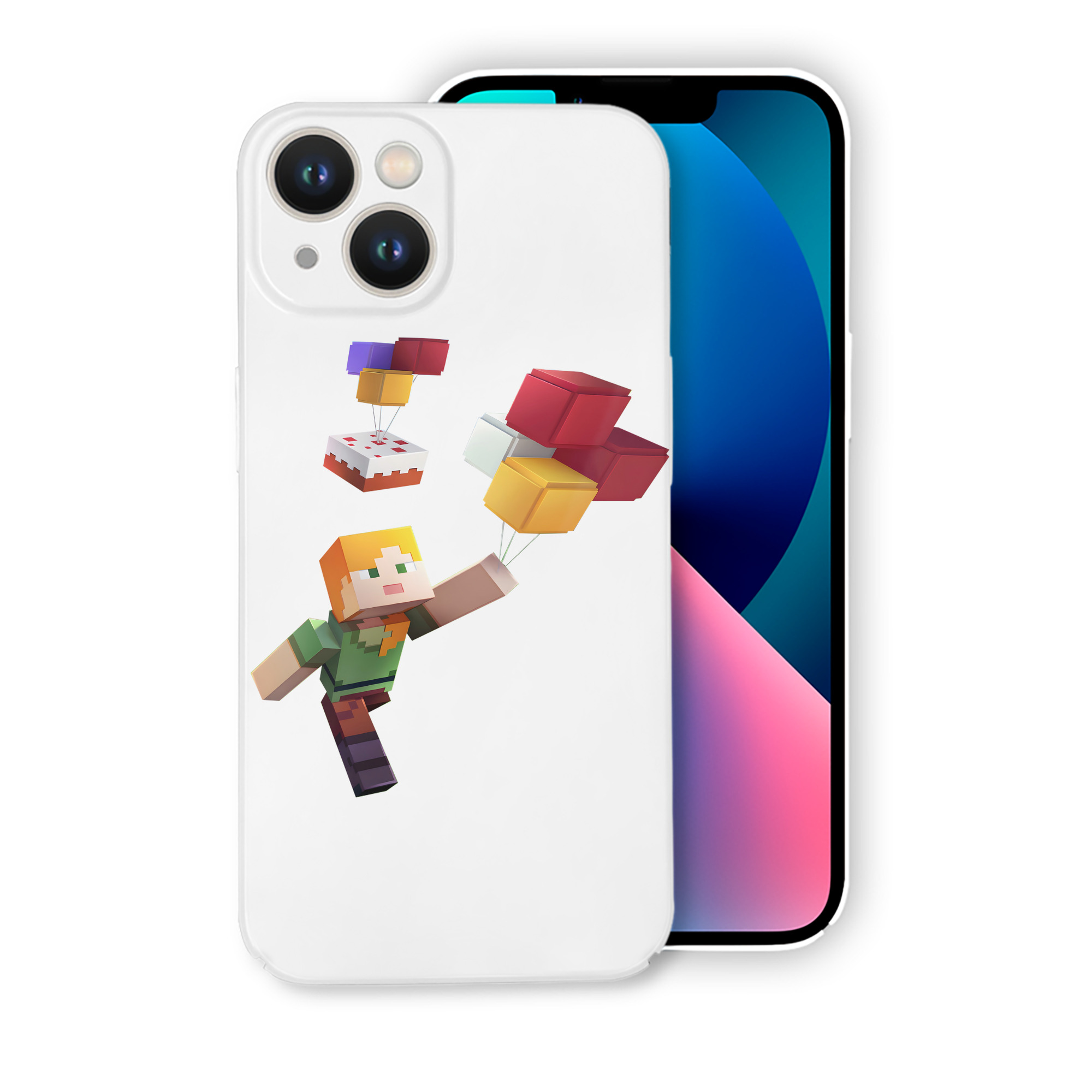 （画像用） マインクラフト ブロックの世界 Minecraft MC Block world 【iPhone 14シリーズ対応】ハードケース