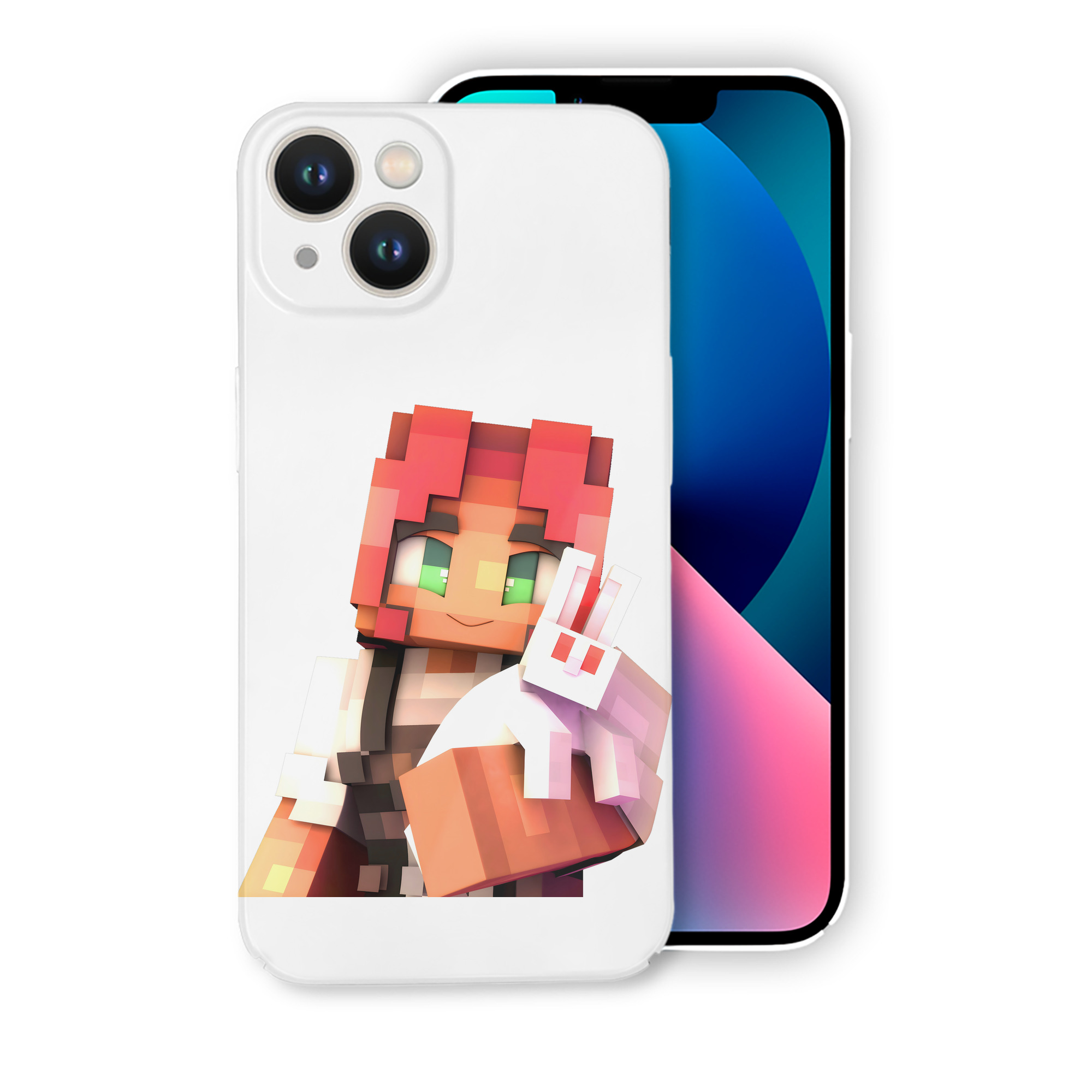 （画像用） マインクラフト ブロックの世界 Minecraft MC Block world 【iPhone 14シリーズ対応】ハードケース