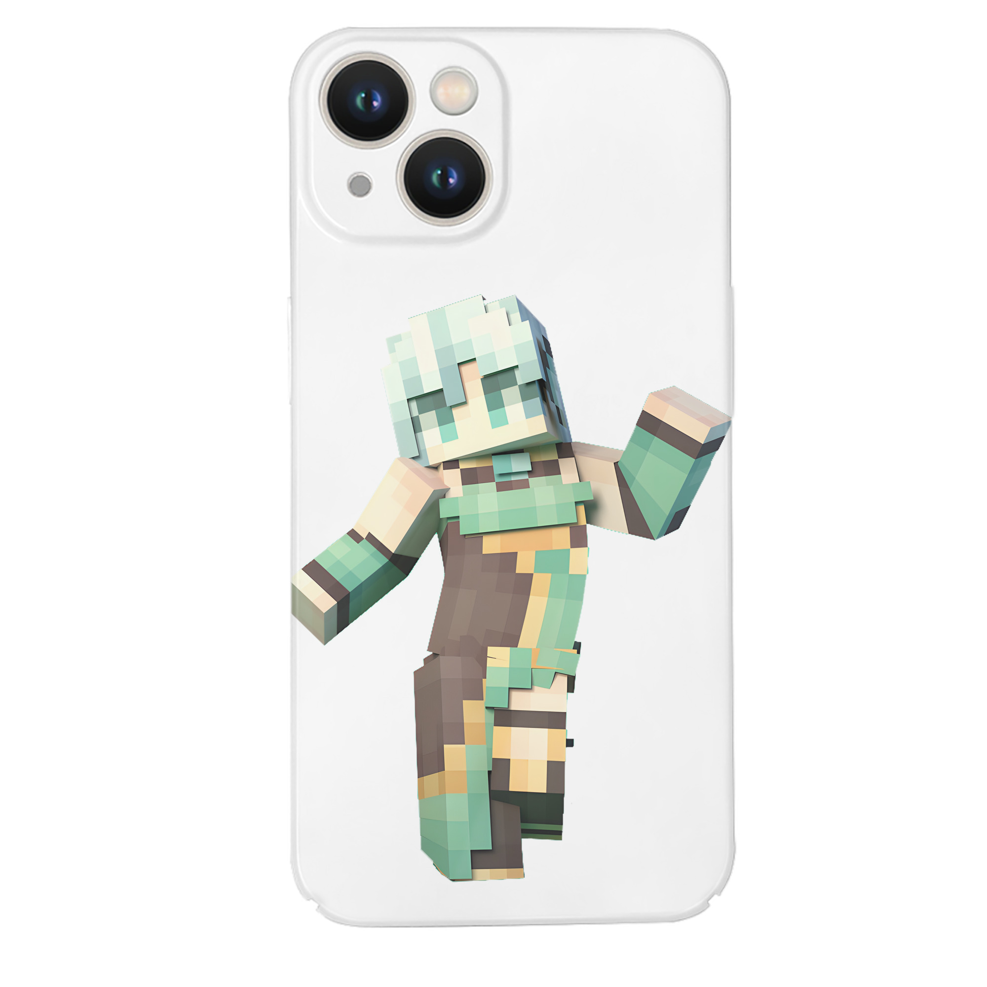 （画像用） マインクラフト ブロックの世界 Minecraft MC Block world 【iPhone 14シリーズ対応】ハードケース
