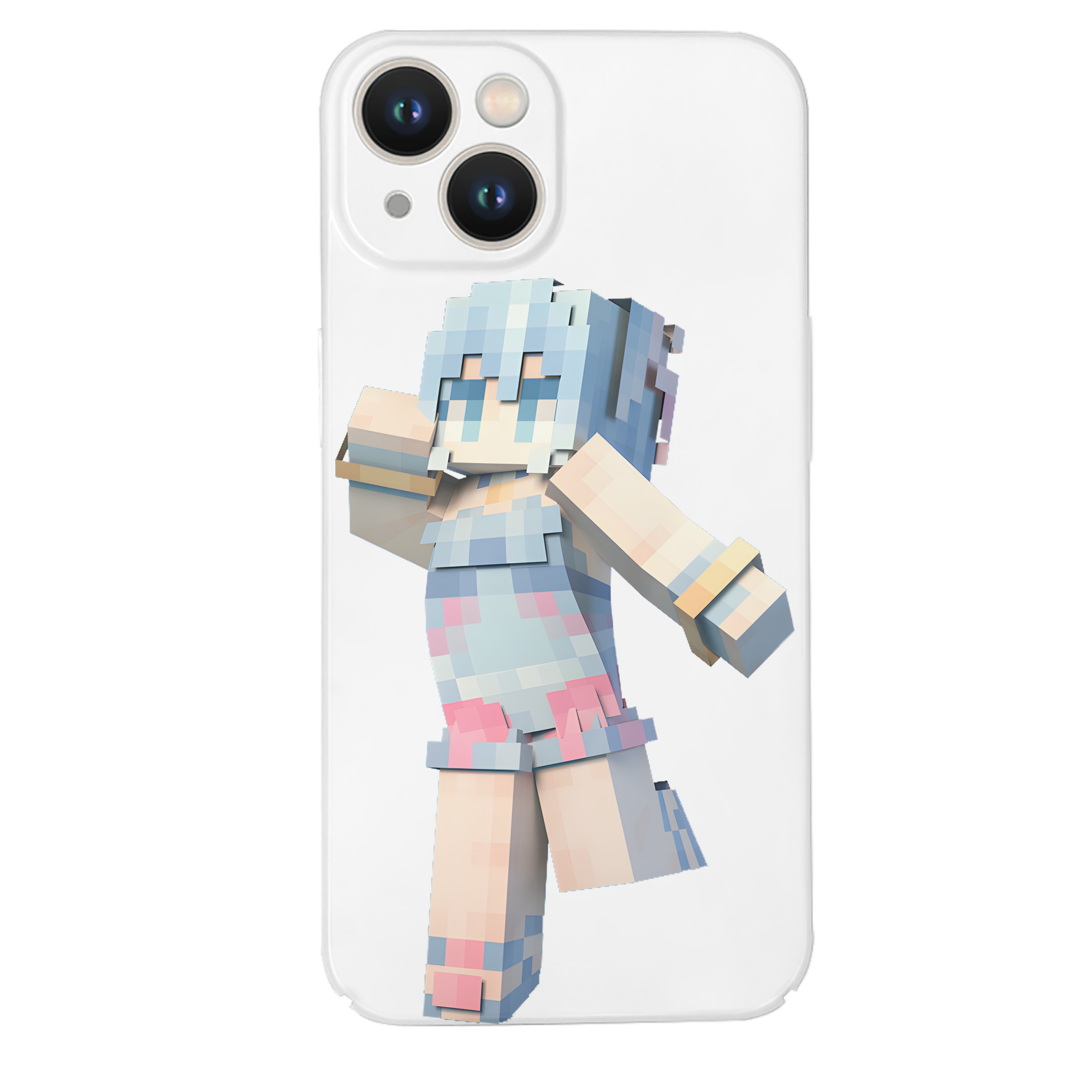 （画像用） マインクラフト ブロックの世界 Minecraft MC Block world 【iPhone 14シリーズ対応】ハードケース