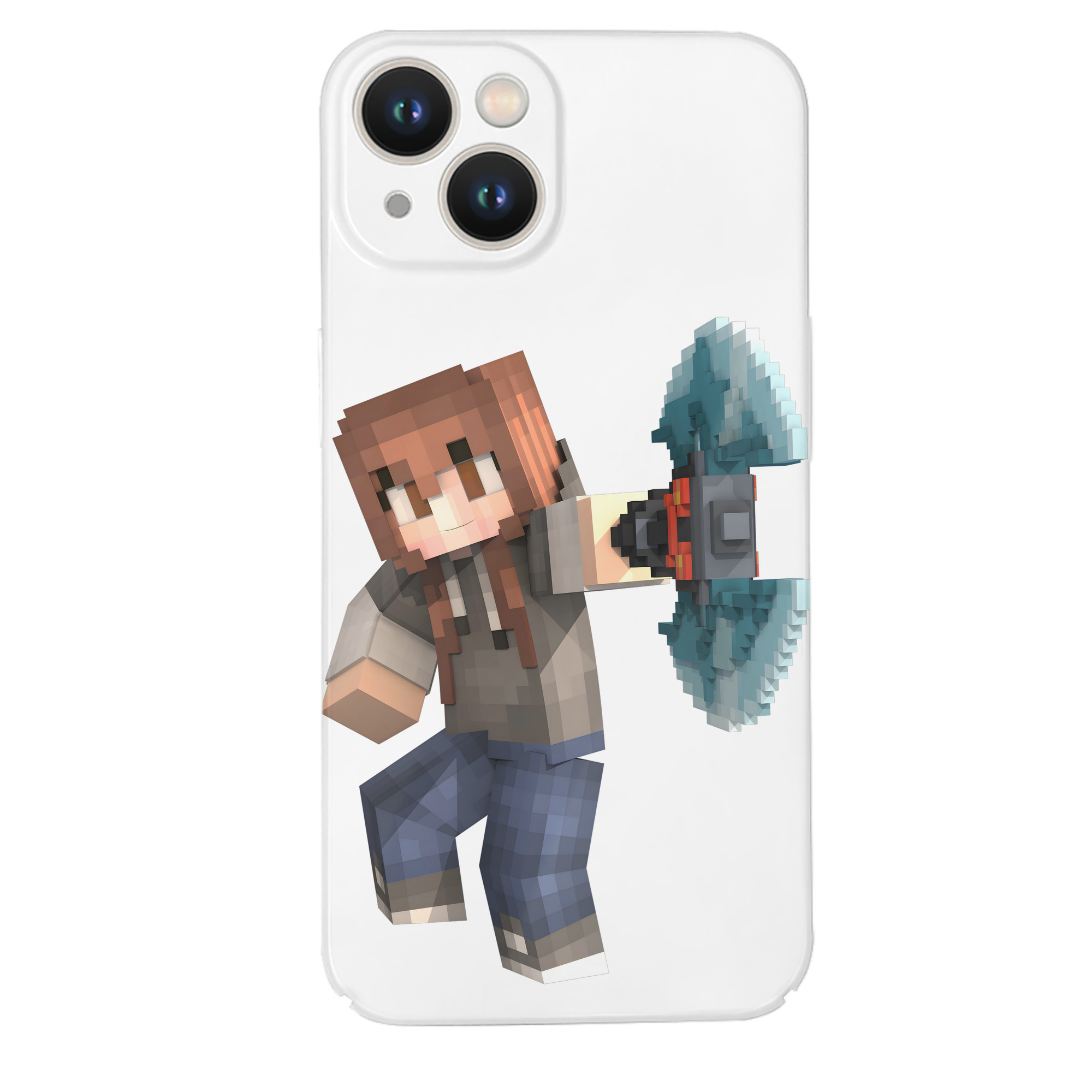 （画像用） マインクラフト ブロックの世界 Minecraft MC Block world 【iPhone 14シリーズ対応】ハードケース