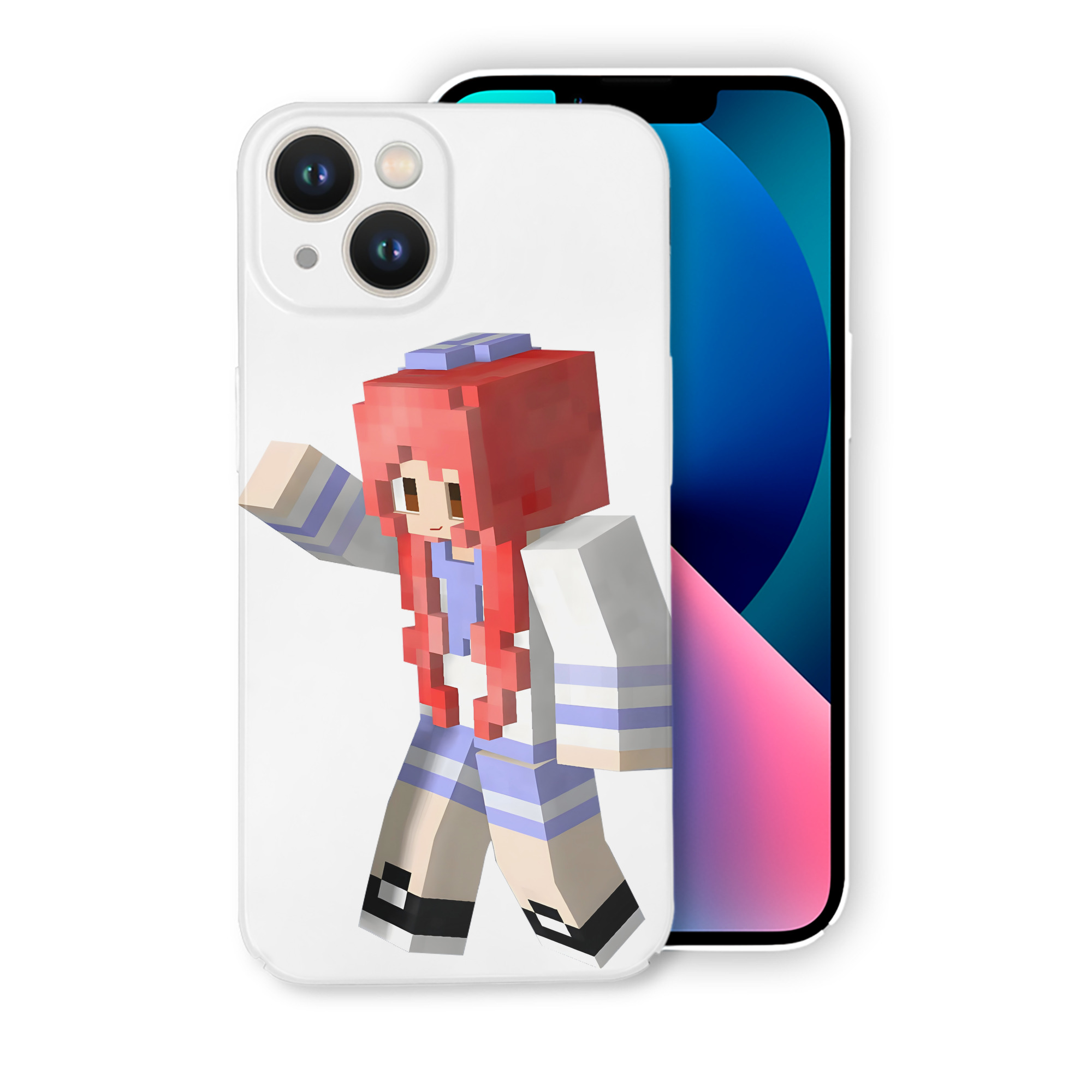 （画像用） マインクラフト ブロックの世界 Minecraft MC Block world 【iPhone 14シリーズ対応】ハードケース