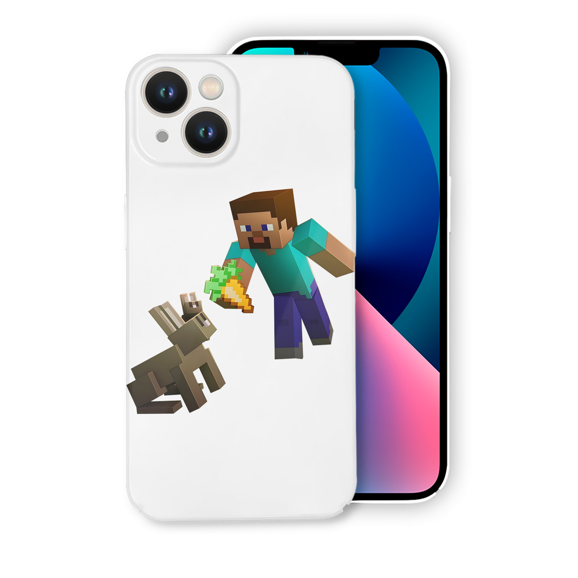 （画像用） マインクラフト ブロックの世界 Minecraft MC Block world 【iPhone 14シリーズ対応】ハードケース