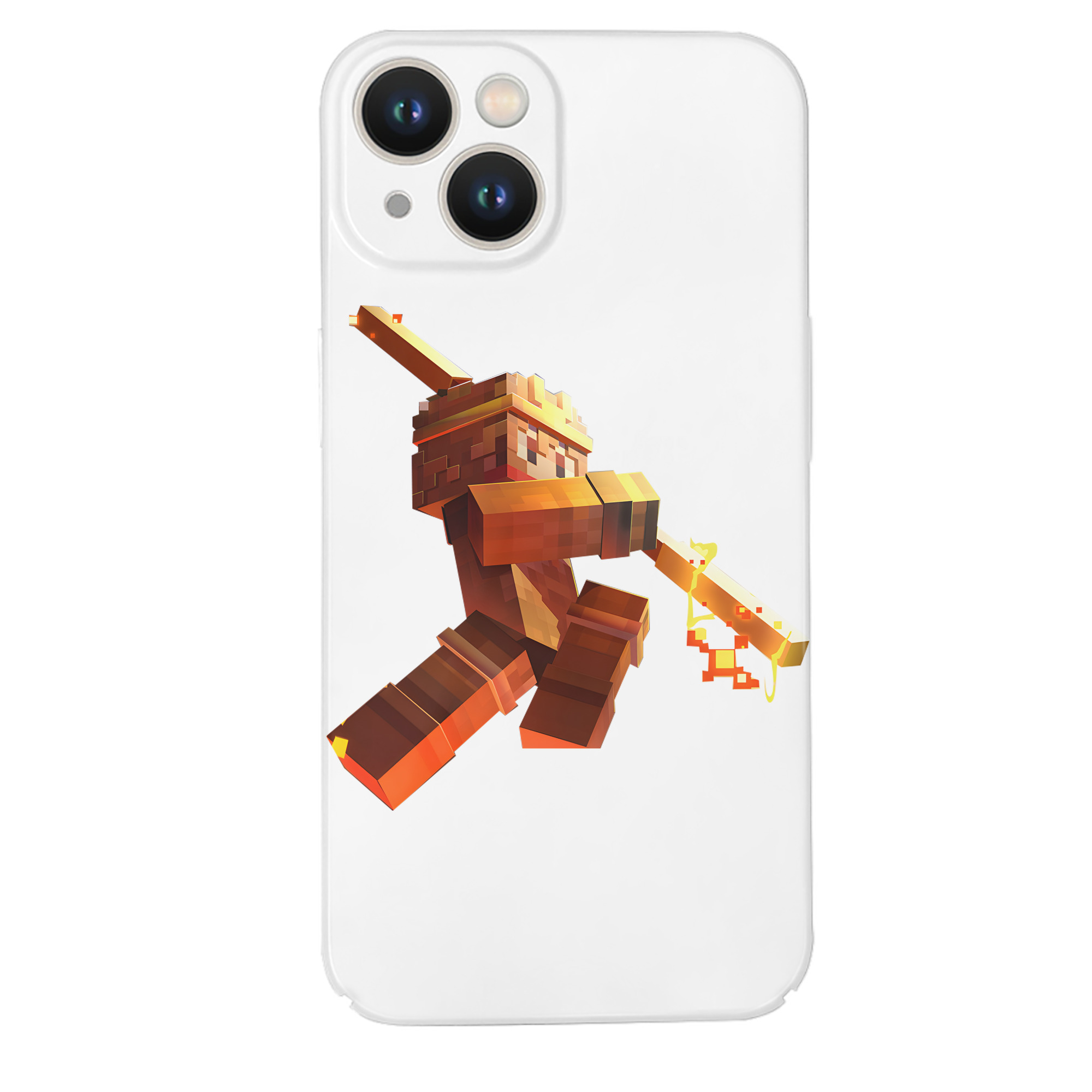 （画像用） マインクラフト ブロックの世界 Minecraft MC Block world 【iPhone 14シリーズ対応】ハードケース