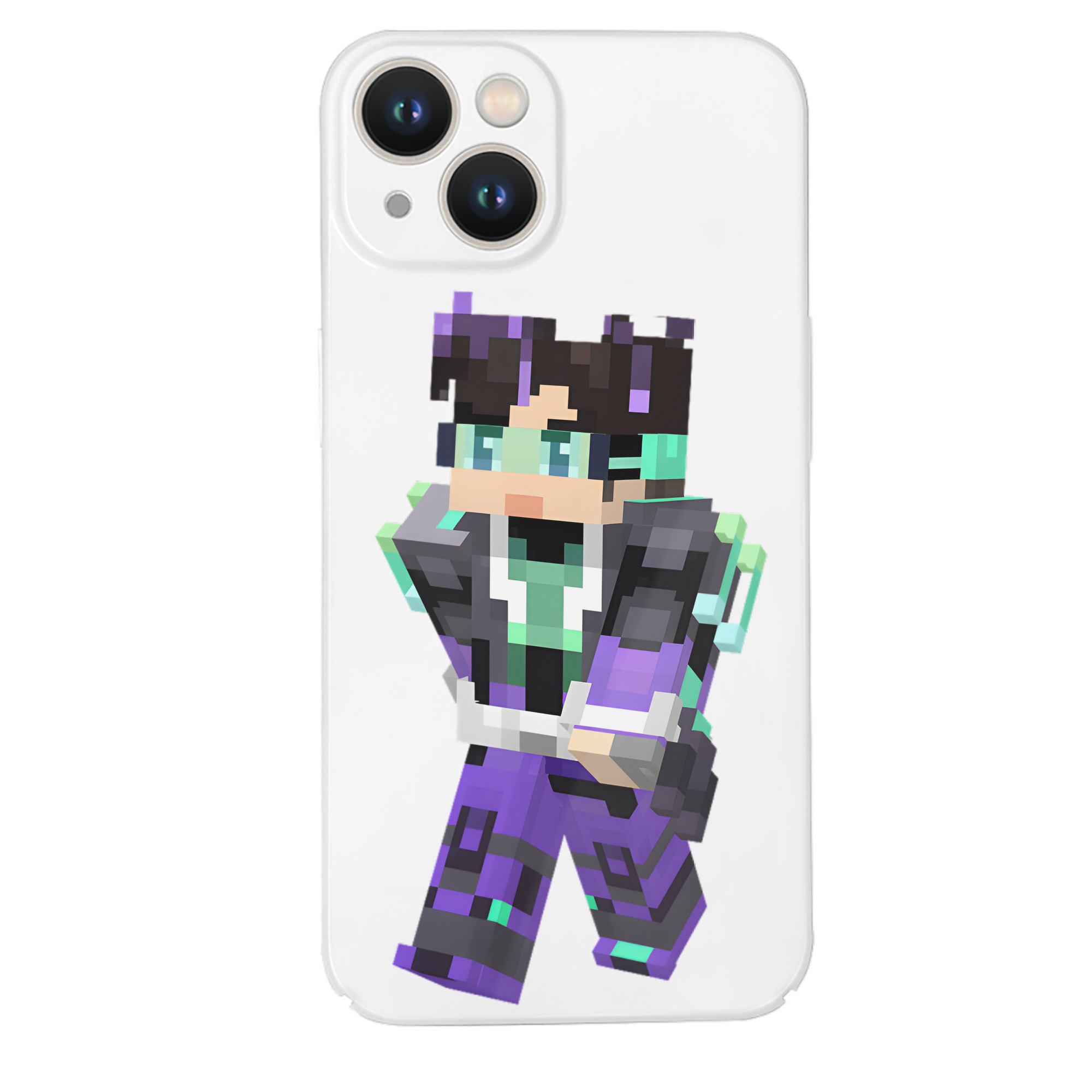 （画像用） マインクラフト ブロックの世界 Minecraft MC Block world 【iPhone 14シリーズ対応】ハードケース