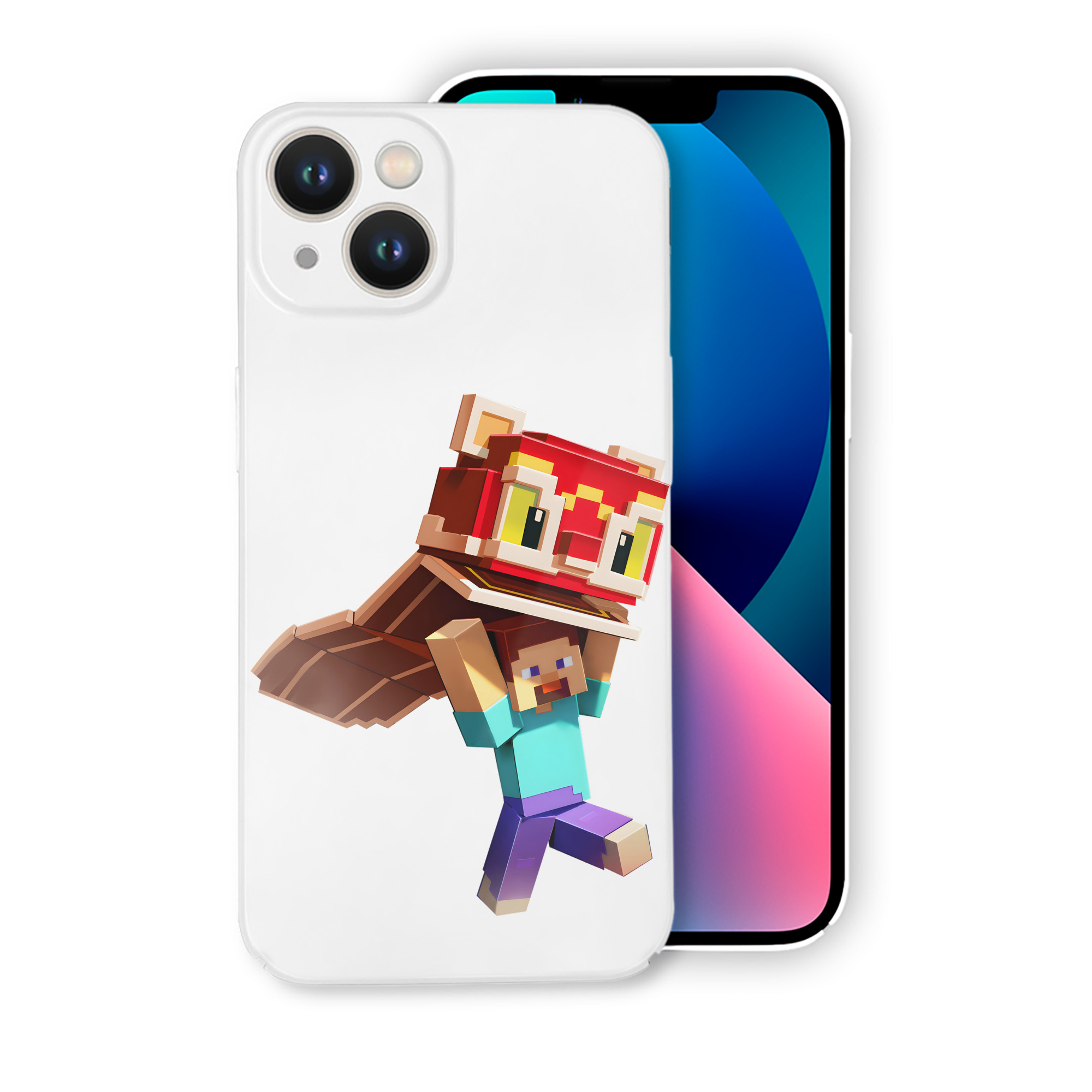 （画像用） マインクラフト ブロックの世界 Minecraft MC Block world 【iPhone 14シリーズ対応】ハードケース