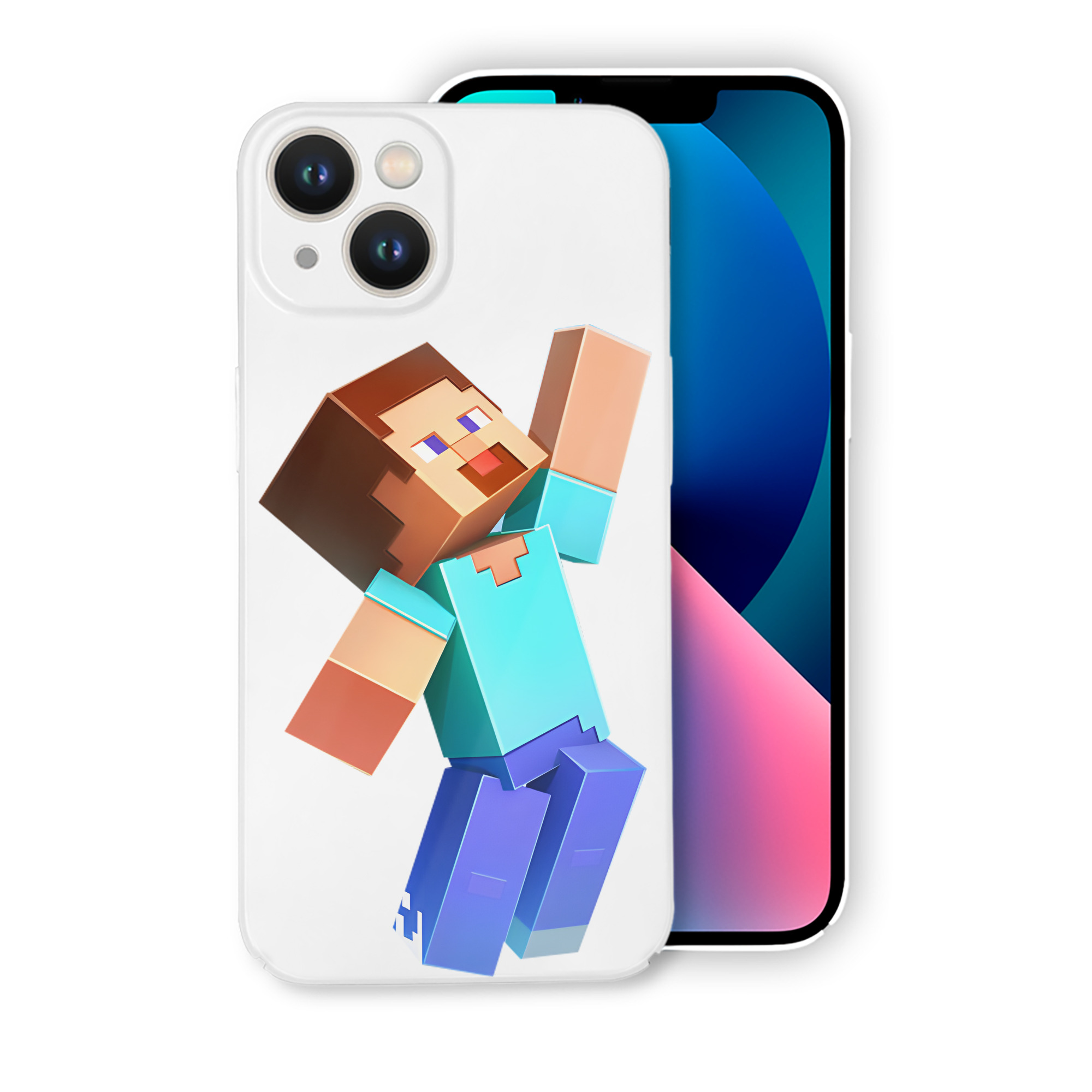 （画像用） マインクラフト ブロックの世界 Minecraft MC Block world 【iPhone 14シリーズ対応】ハードケース