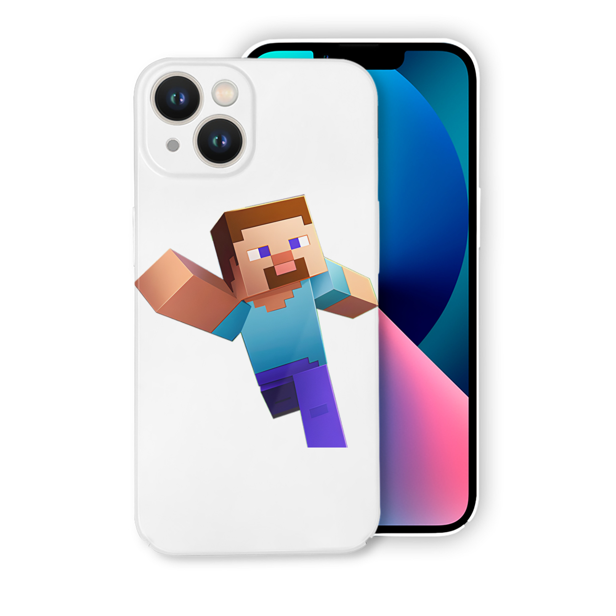（画像用） マインクラフト ブロックの世界 Minecraft MC Block world 【iPhone 14シリーズ対応】ハードケース