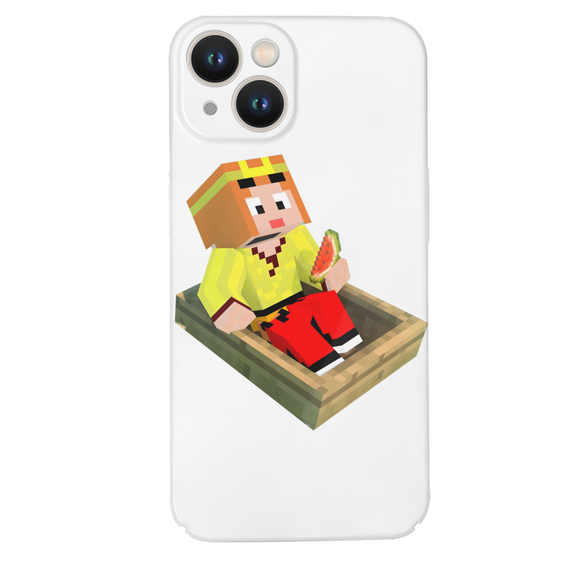 （画像用） マインクラフト ブロックの世界 Minecraft MC Block world 【iPhone 14シリーズ対応】ハードケース