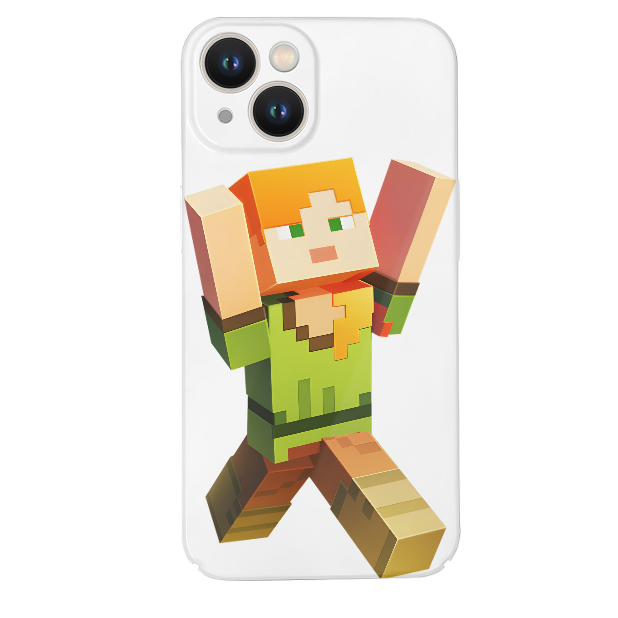 （画像用） マインクラフト ブロックの世界 Minecraft MC Block world 【iPhone 14シリーズ対応】ハードケース