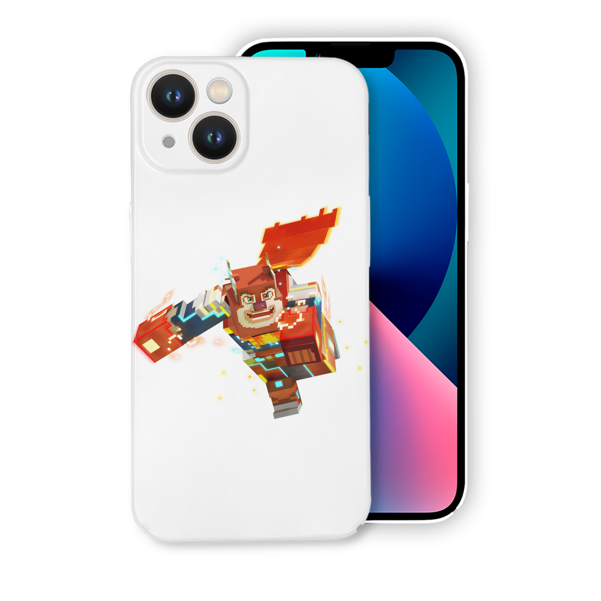 （画像用） マインクラフト ブロックの世界 Minecraft MC Block world 【iPhone 14シリーズ対応】ハードケース
