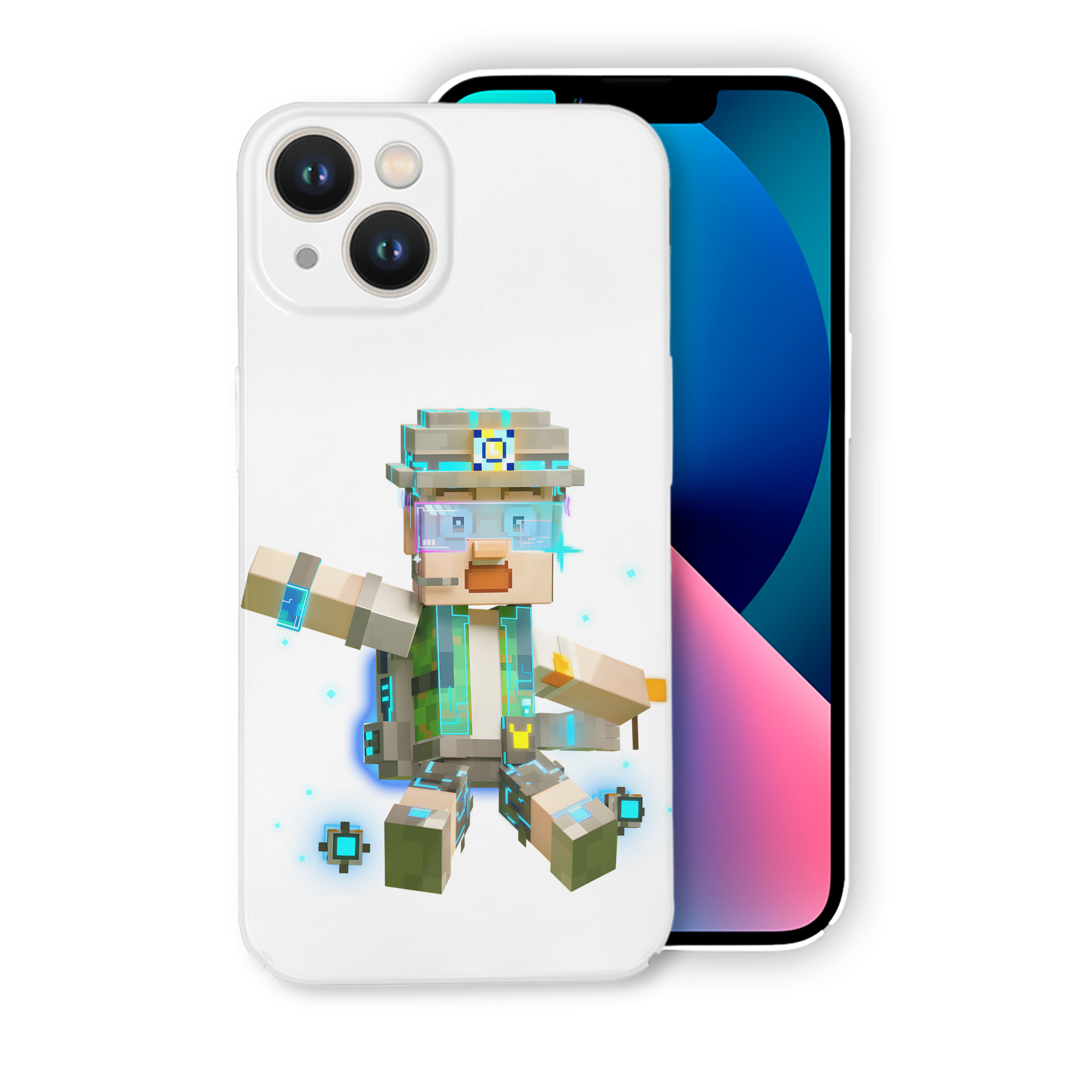 （画像用） マインクラフト ブロックの世界 Minecraft MC Block world 【iPhone 14シリーズ対応】ハードケース