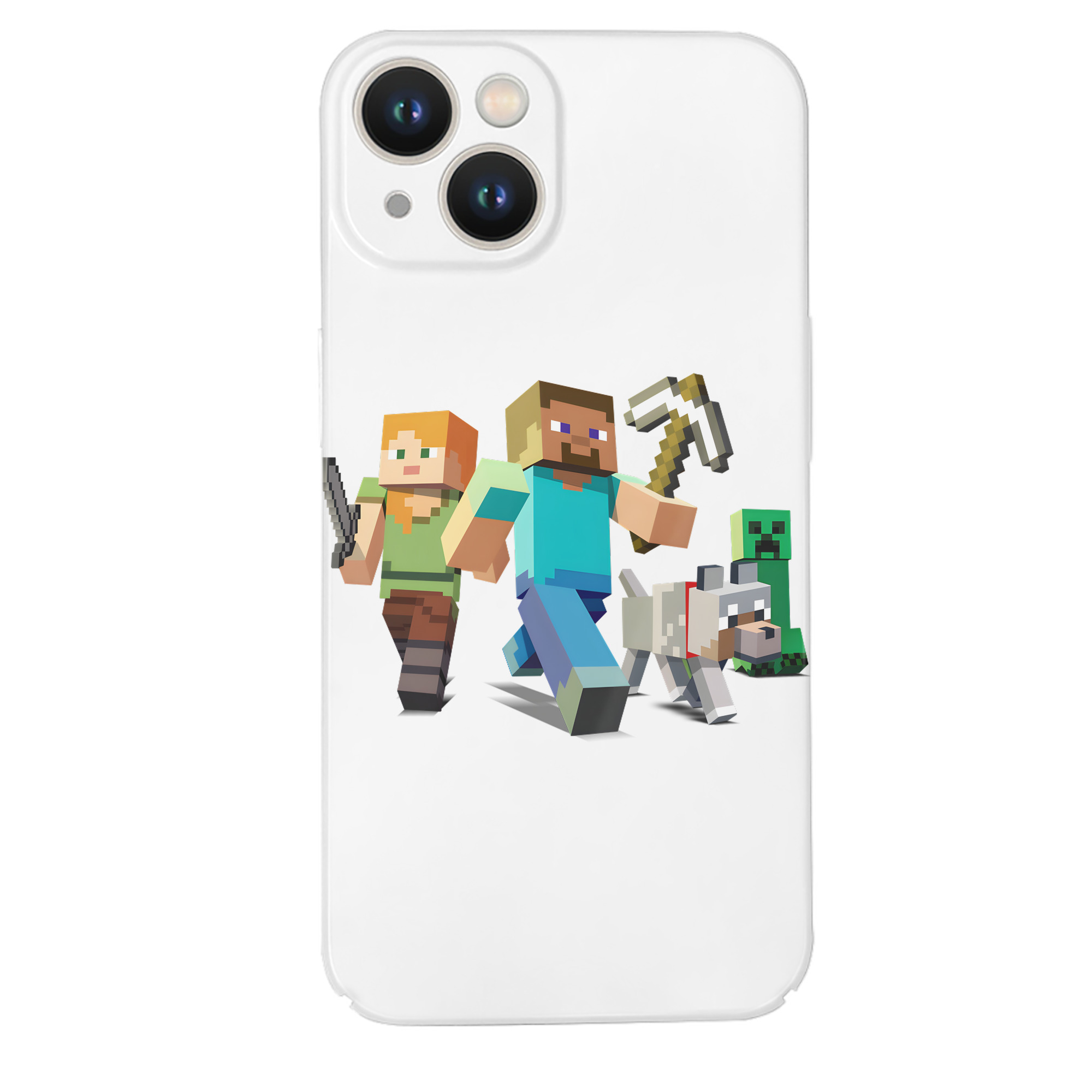 （画像用） マインクラフト ブロックの世界 Minecraft MC Block world 【iPhone 14シリーズ対応】ハードケース