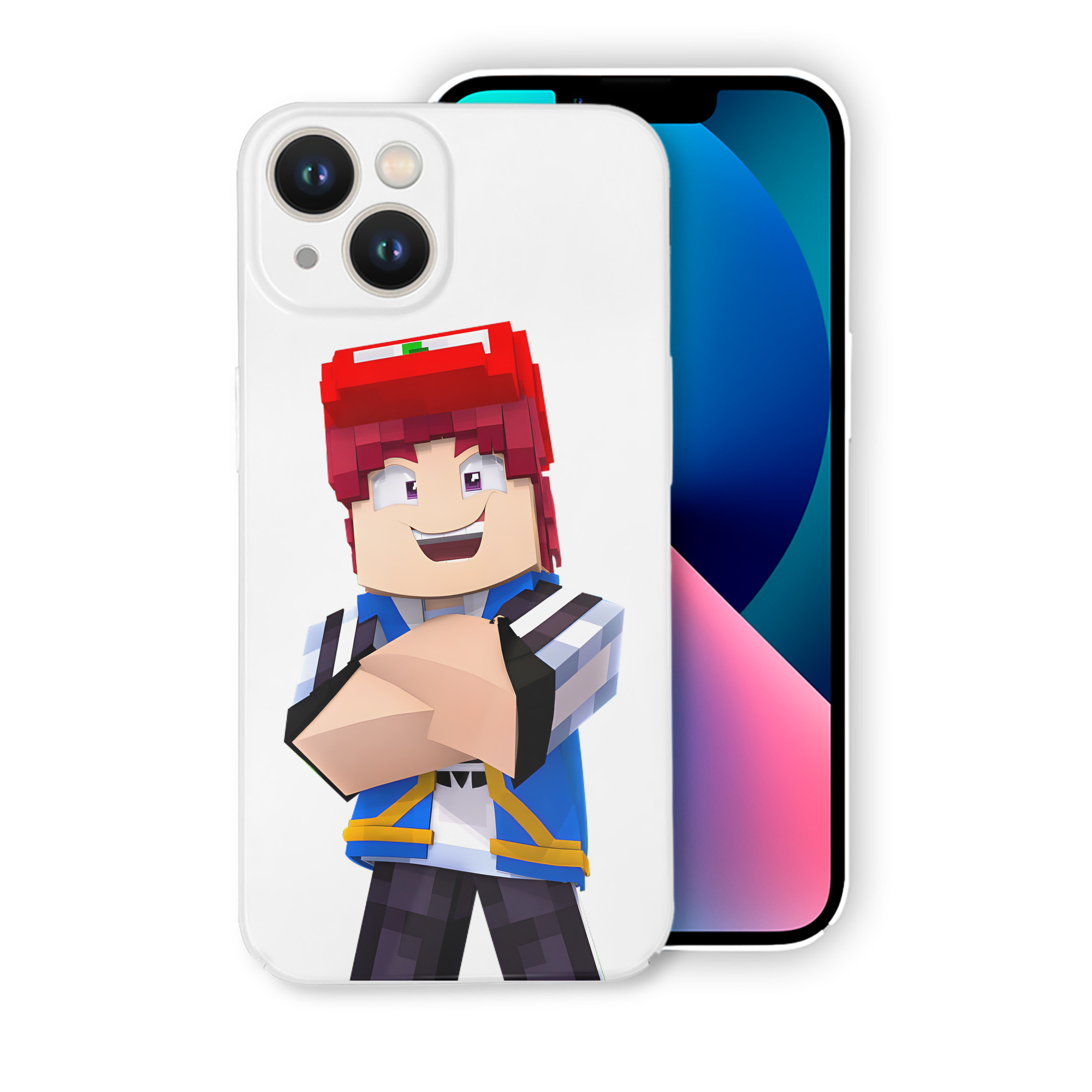 （画像用） マインクラフト ブロックの世界 Minecraft MC Block world 【iPhone 14シリーズ対応】ハードケース