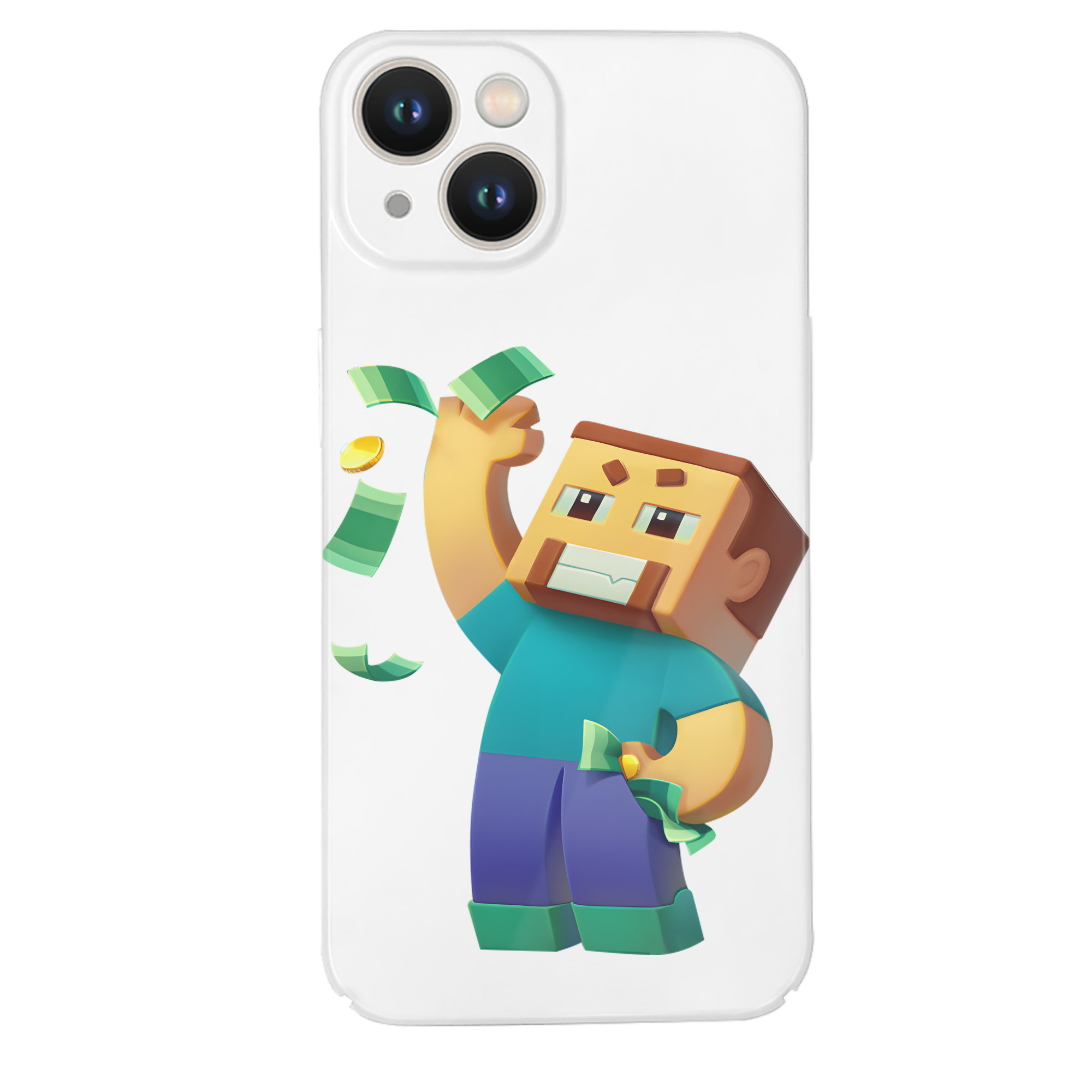 （画像用） マインクラフト ブロックの世界 Minecraft MC Block world 【iPhone 14シリーズ対応】ハードケース