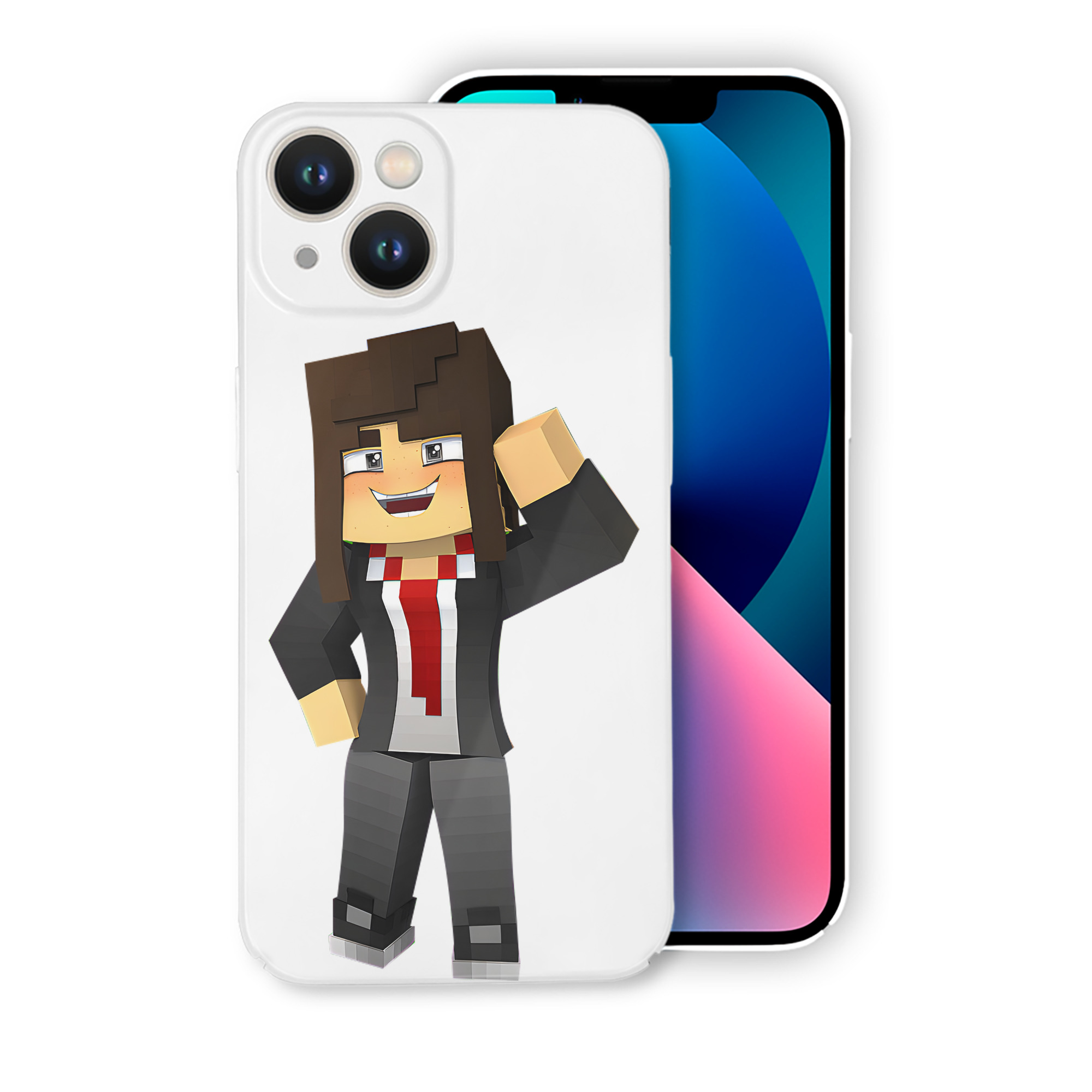 （画像用） マインクラフト ブロックの世界 Minecraft MC Block world 【iPhone 14シリーズ対応】ハードケース