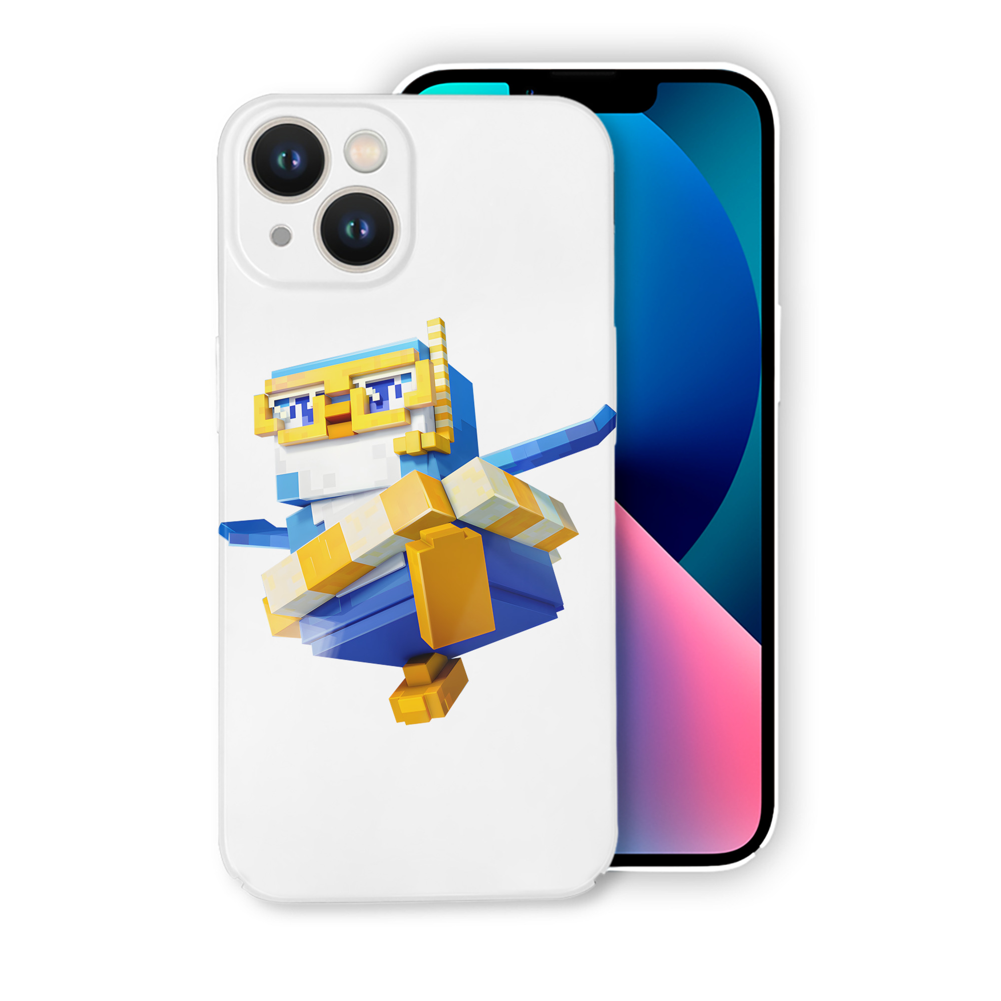 （画像用） マインクラフト ブロックの世界 Minecraft MC Block world 【iPhone 14シリーズ対応】ハードケース