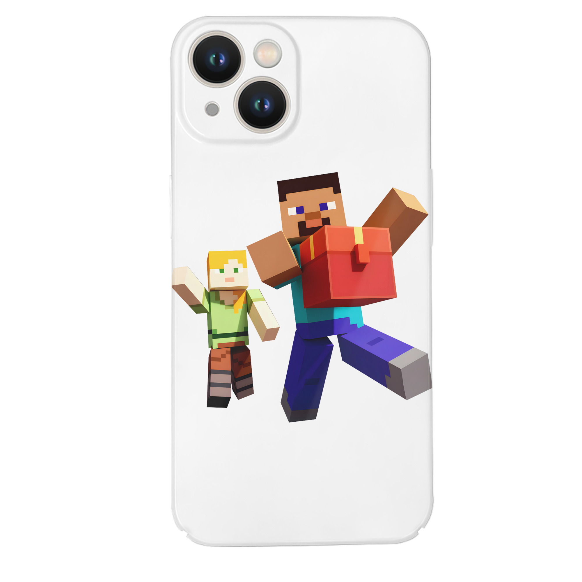 （画像用） マインクラフト ブロックの世界 Minecraft MC Block world 【iPhone 14シリーズ対応】ハードケース