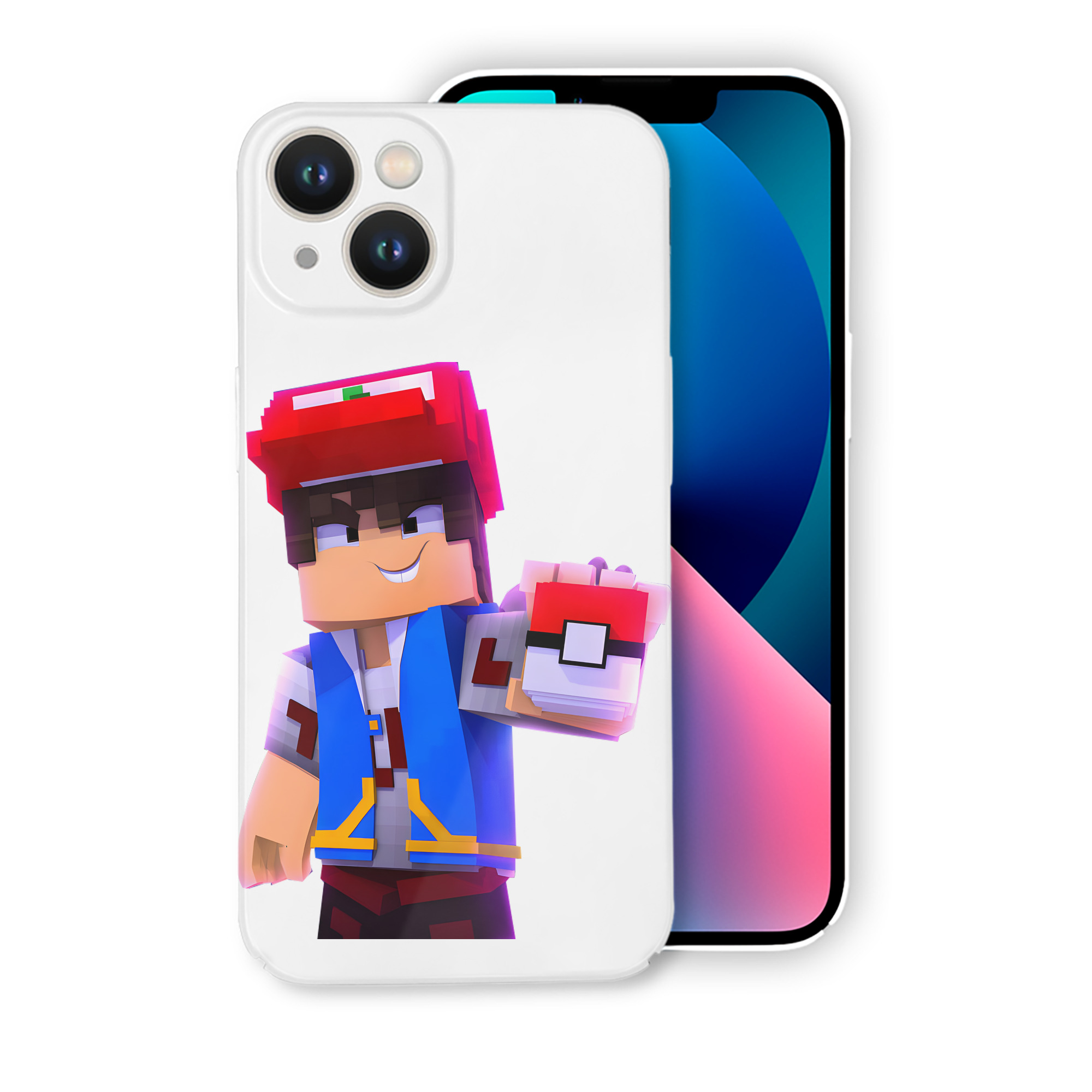 （画像用） マインクラフト ブロックの世界 Minecraft MC Block world 【iPhone 14シリーズ対応】ハードケース