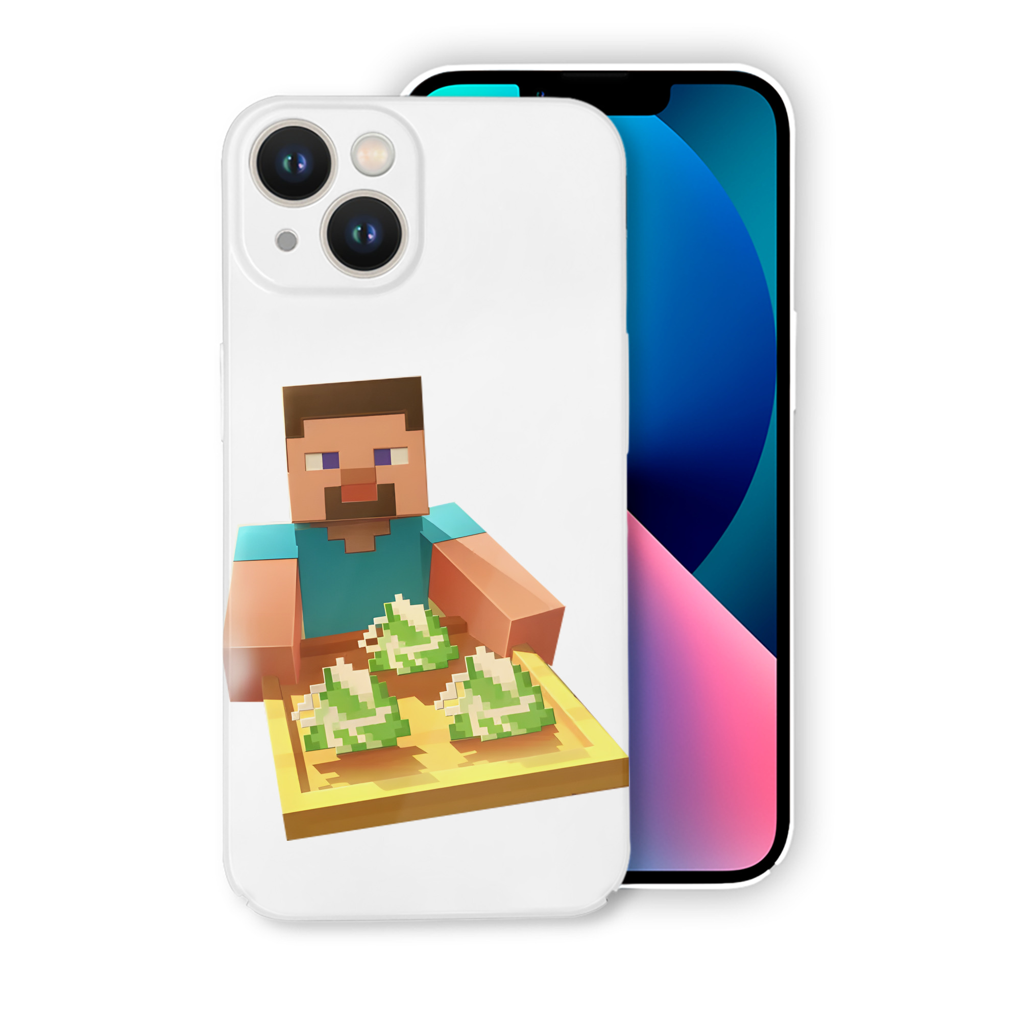 （画像用） マインクラフト ブロックの世界 Minecraft MC Block world 【iPhone 14シリーズ対応】ハードケース