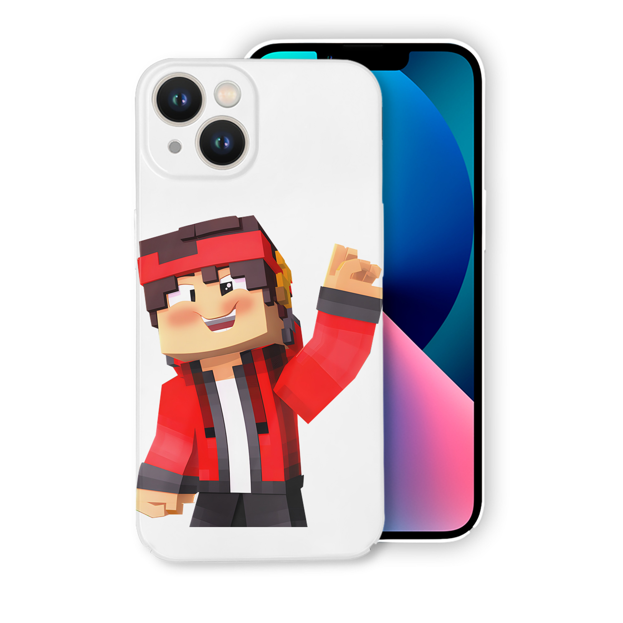 （画像用） マインクラフト ブロックの世界 Minecraft MC Block world 【iPhone 14シリーズ対応】ハードケース