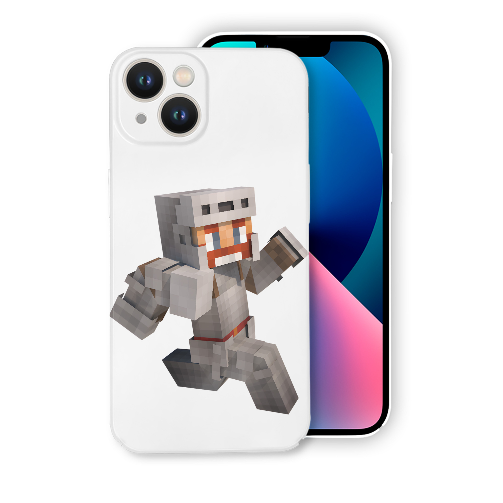 （画像用） マインクラフト ブロックの世界 Minecraft MC Block world 【iPhone 14シリーズ対応】ハードケース