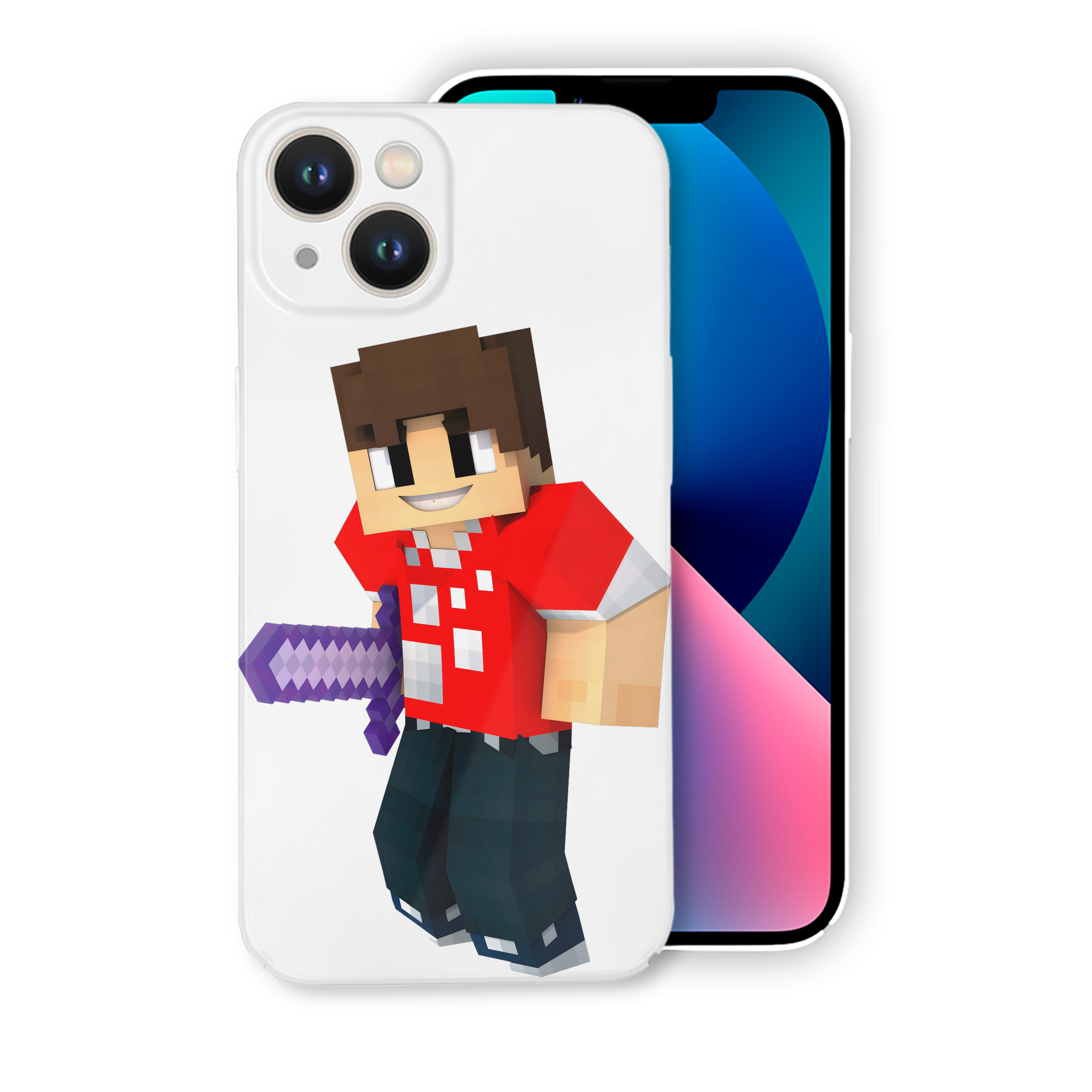（画像用） マインクラフト ブロックの世界 Minecraft MC Block world 【iPhone 14シリーズ対応】ハードケース
