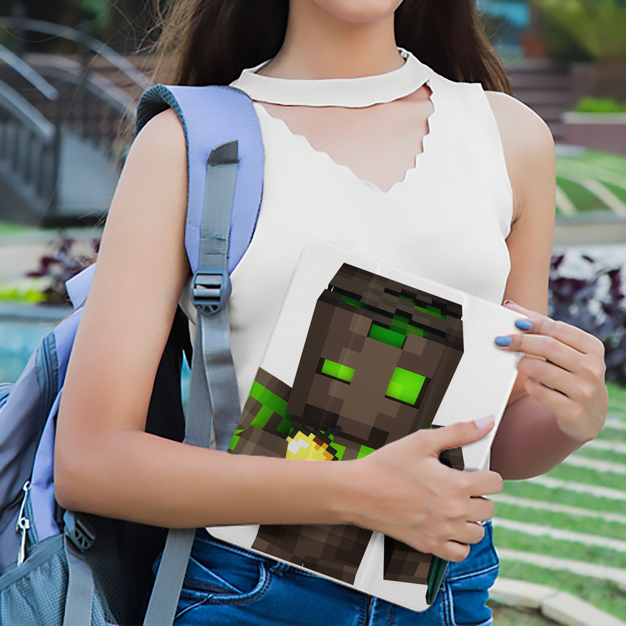 マインクラフト ブロックの世界 Minecraft MC Block world IPad ケース ペン収納付き 三つ折りスタンド PUレザー×シリコン 対応機種9.5/10.5/10.9インチ