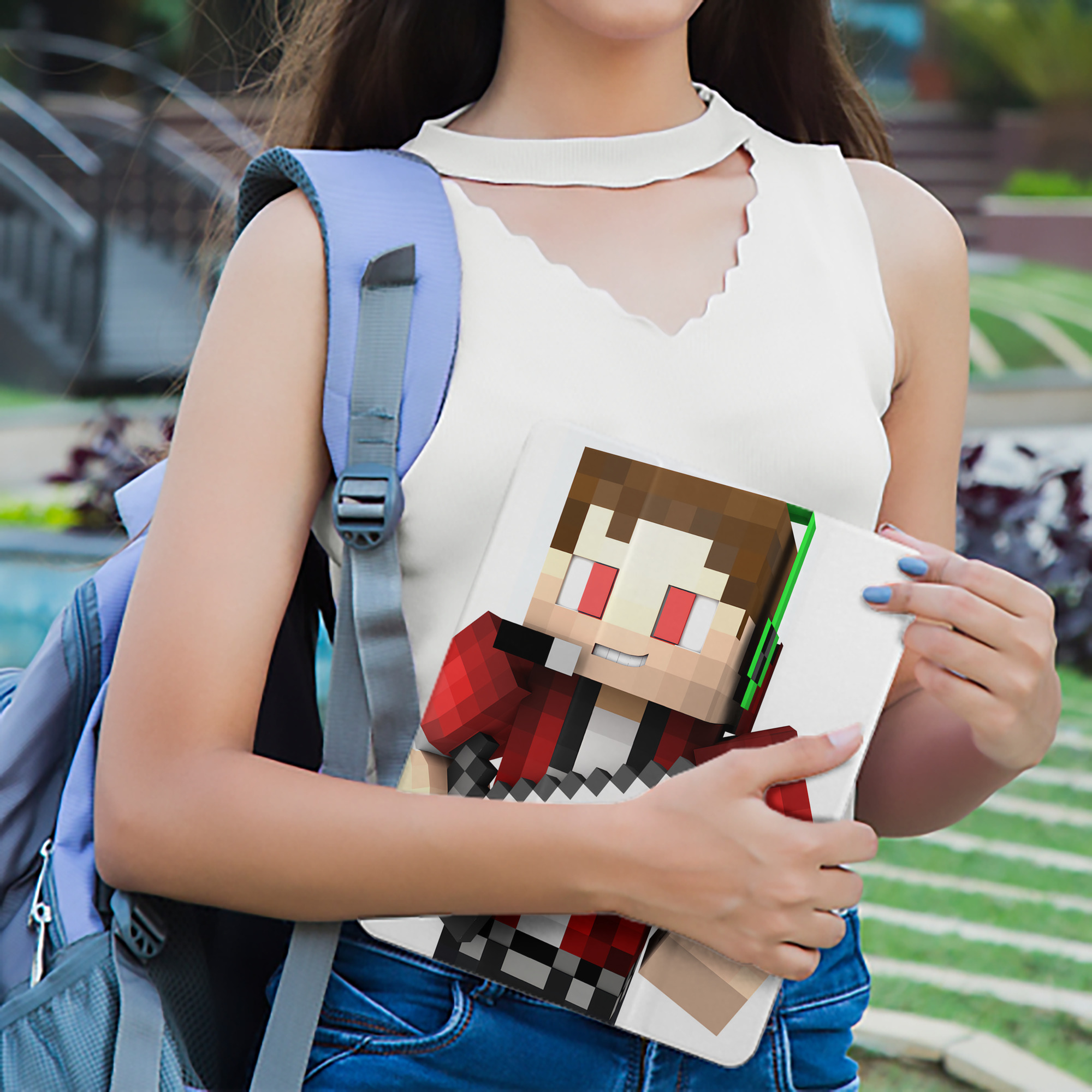マインクラフト ブロックの世界 Minecraft MC Block world IPad ケース ペン収納付き 三つ折りスタンド PUレザー×シリコン 対応機種9.5/10.5/10.9インチ