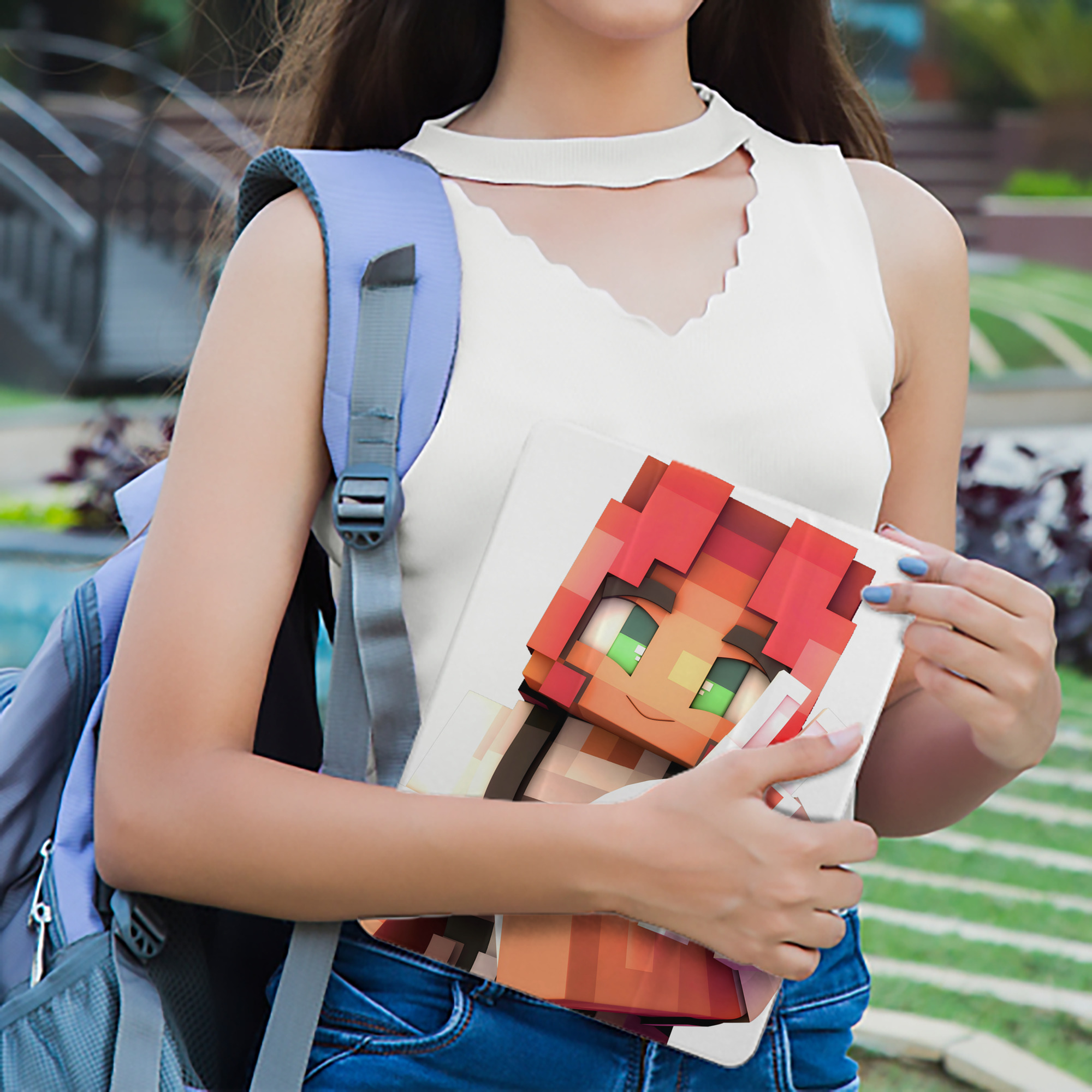 マインクラフト ブロックの世界 Minecraft MC Block world IPad ケース ペン収納付き 三つ折りスタンド PUレザー×シリコン 対応機種9.5/10.5/10.9インチ