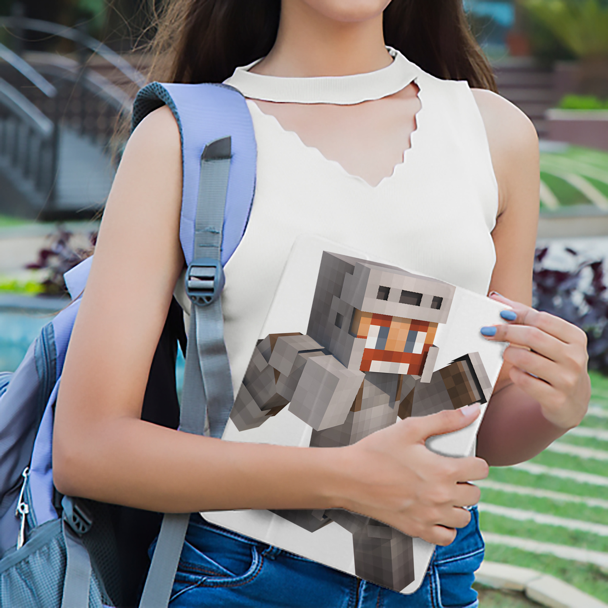 マインクラフト ブロックの世界 Minecraft MC Block world IPad ケース ペン収納付き 三つ折りスタンド PUレザー×シリコン 対応機種9.5/10.5/10.9インチ