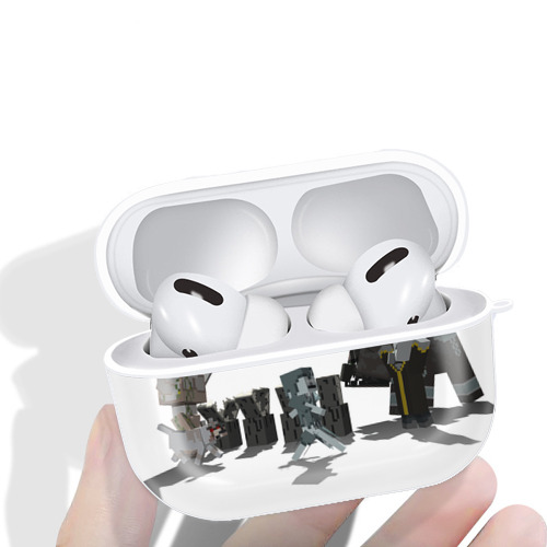 マインクラフト ブロックの世界 Minecraft MC Block world 【AirPods Pro用】ハードシェル保護ケース 耐衝撃・防指紋・カラビナ付き商品仕様