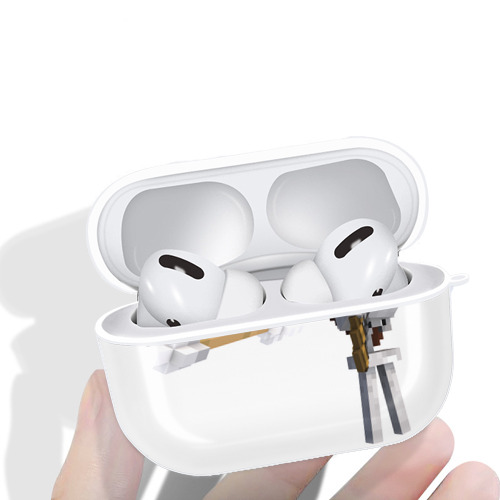 マインクラフト ブロックの世界 Minecraft MC Block world 【AirPods Pro用】ハードシェル保護ケース 耐衝撃・防指紋・カラビナ付き商品仕様