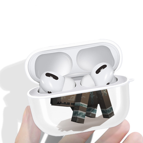 マインクラフト ブロックの世界 Minecraft MC Block world 【AirPods Pro用】ハードシェル保護ケース 耐衝撃・防指紋・カラビナ付き商品仕様